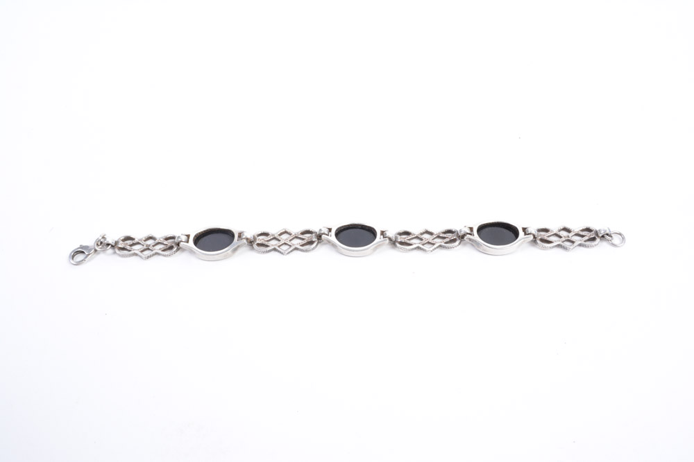 Sterling Ortak of Orkney Scotland Bracelet and Earrings