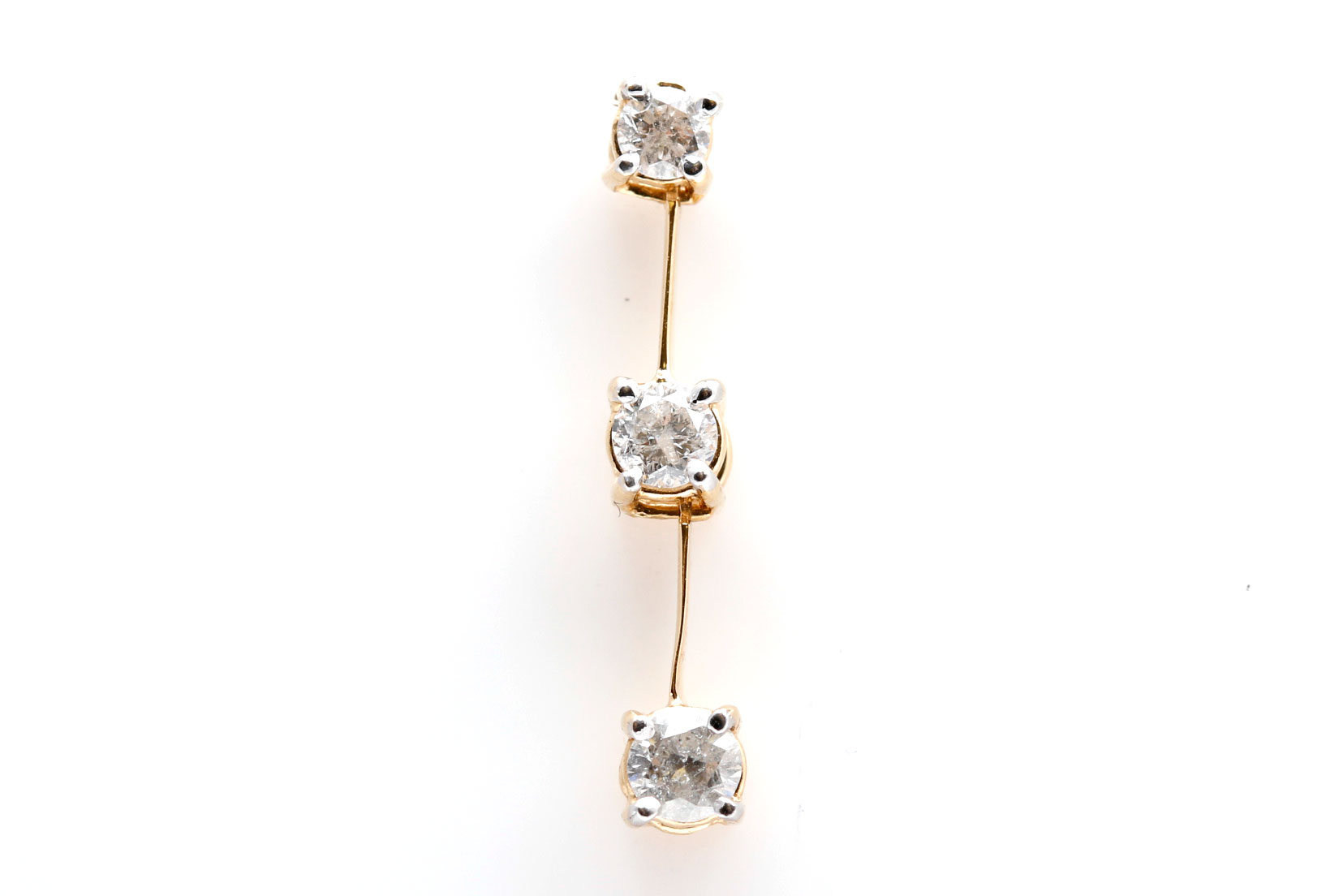 14K Yellow Gold Diamond Pendant