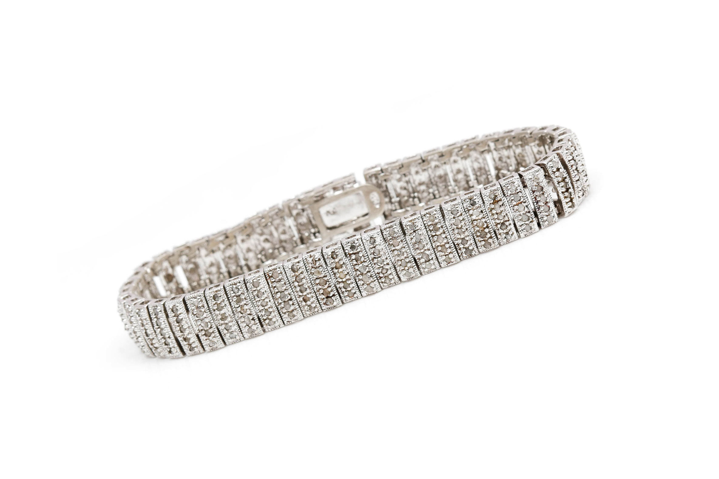 Sterling Silver 2.00 CTW Diamond Bracelet