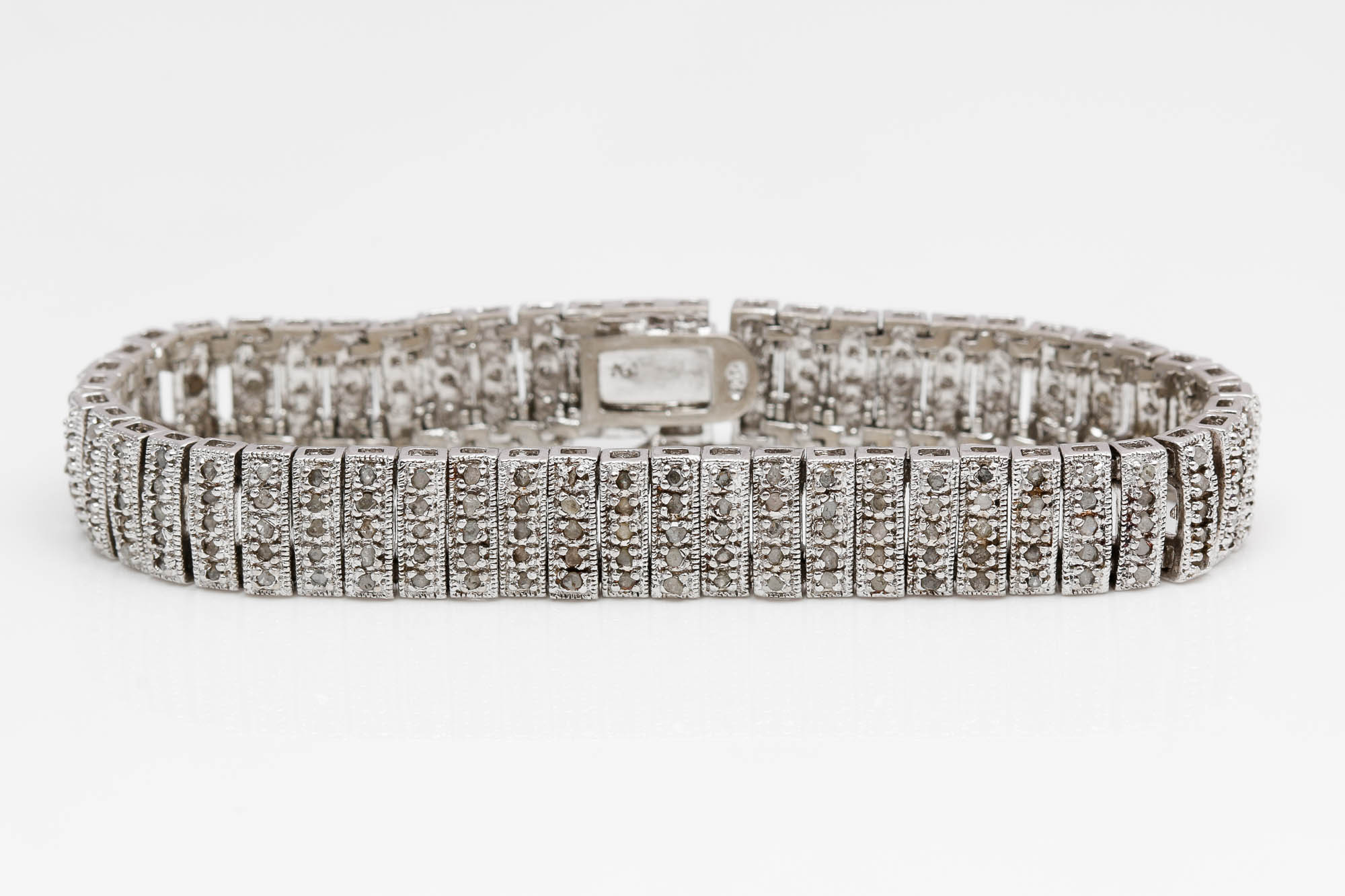 Sterling Silver 2.00 CTW Diamond Bracelet