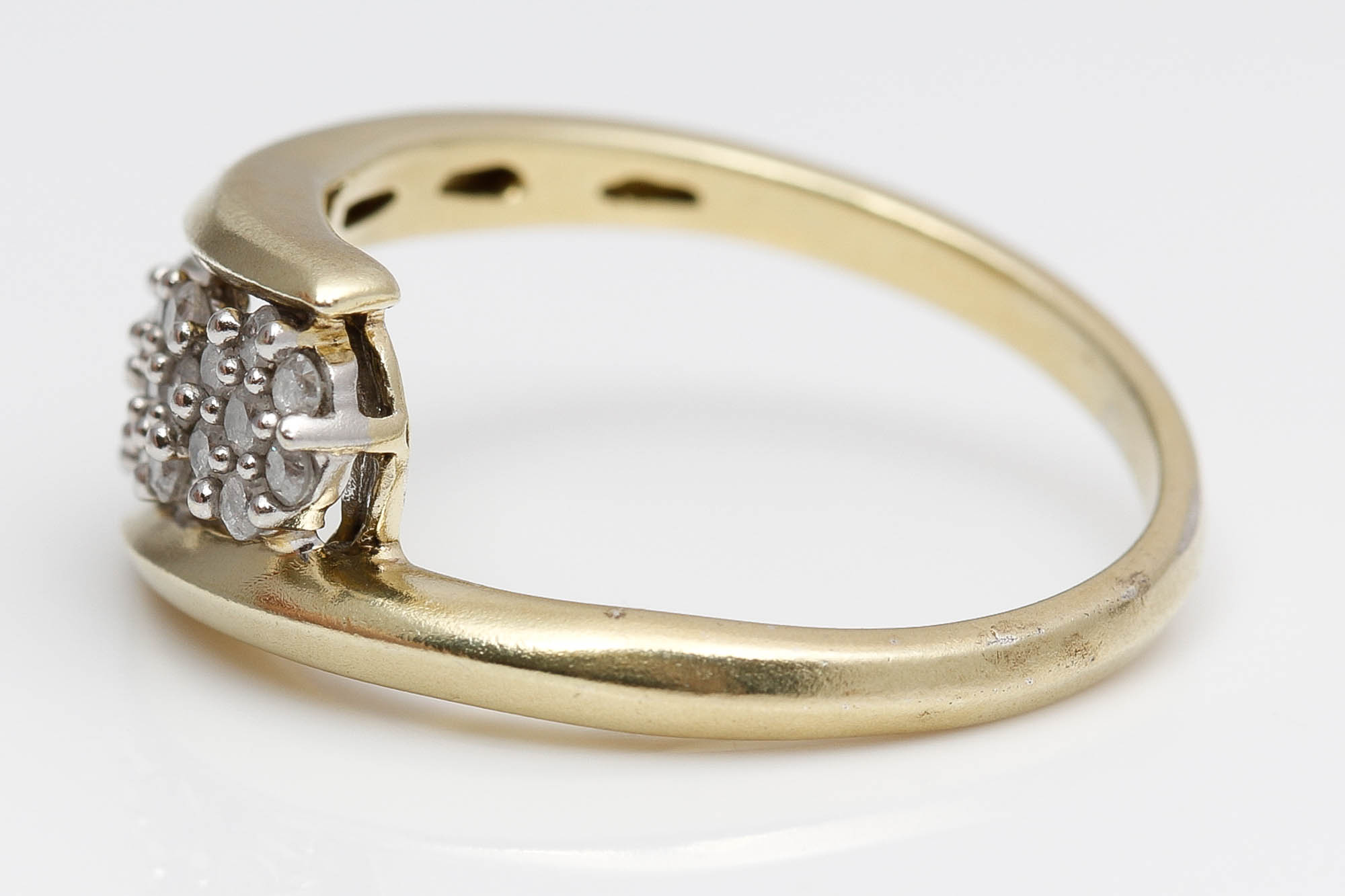 Sterling Silver Diamond Pendant Necklace and Ring