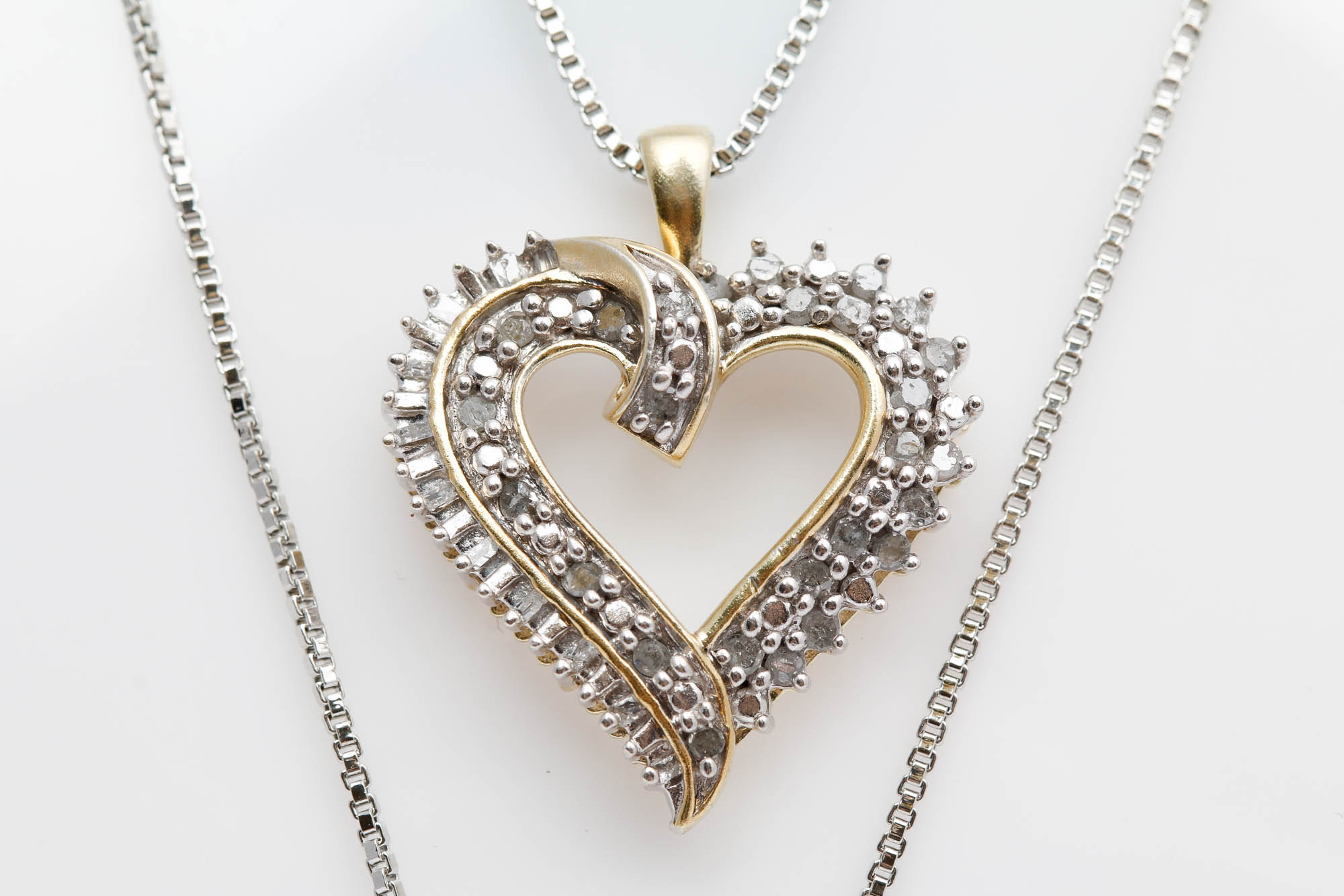 Sterling Silver Diamond Pendant Necklace