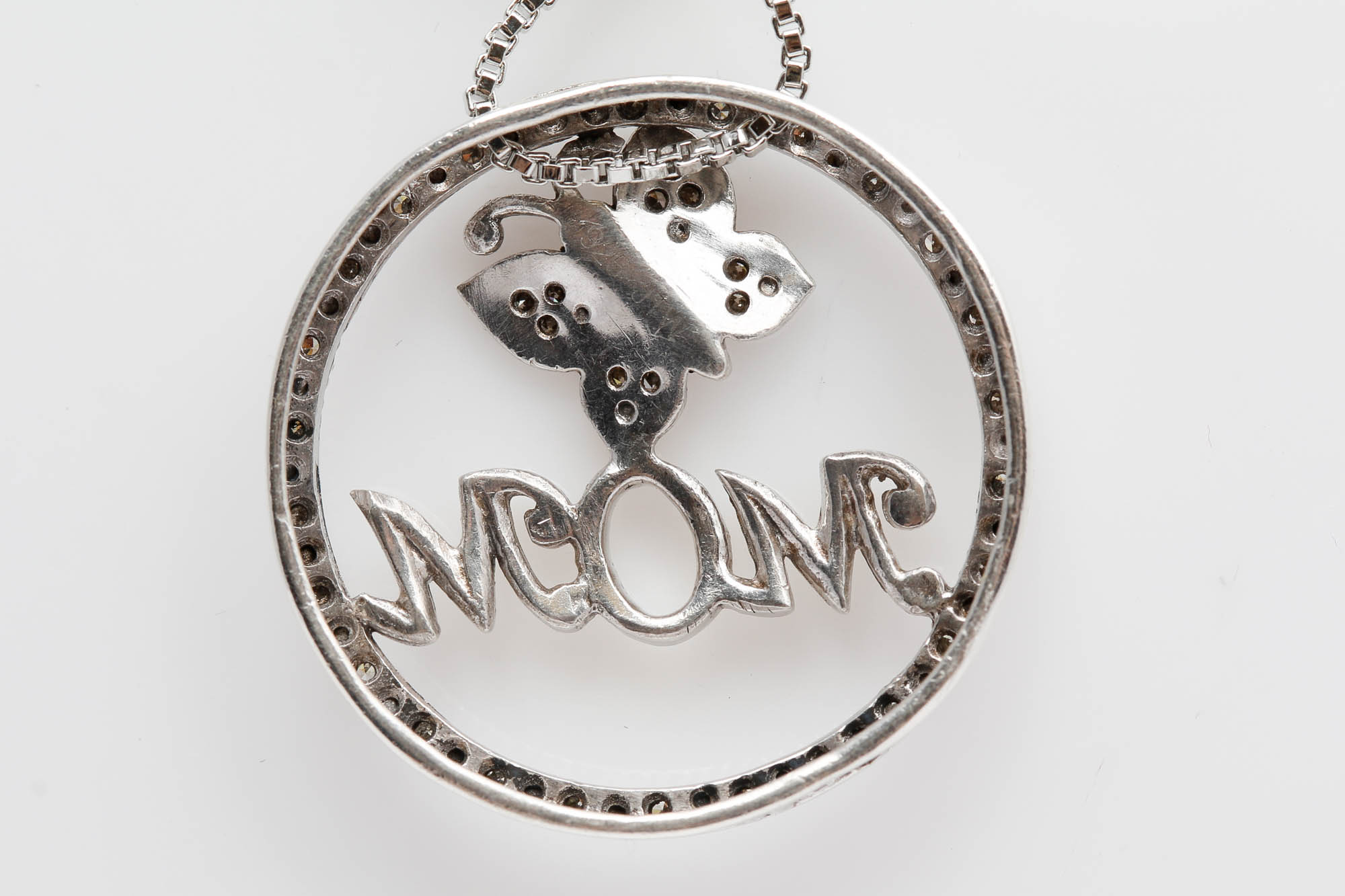 Sterling Silver Diamond Pendant Necklace