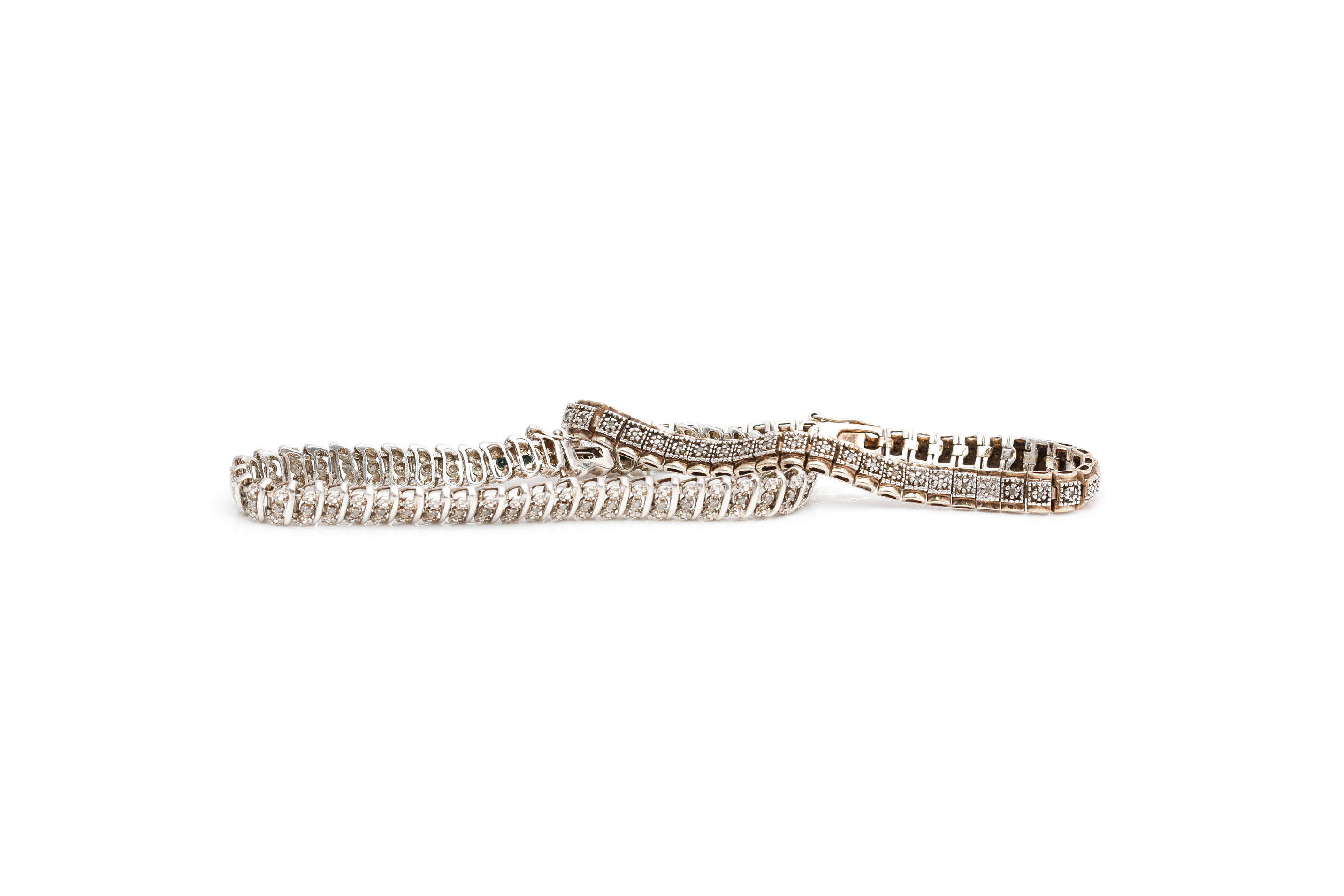 Sterling Silver Diamond Bracelets