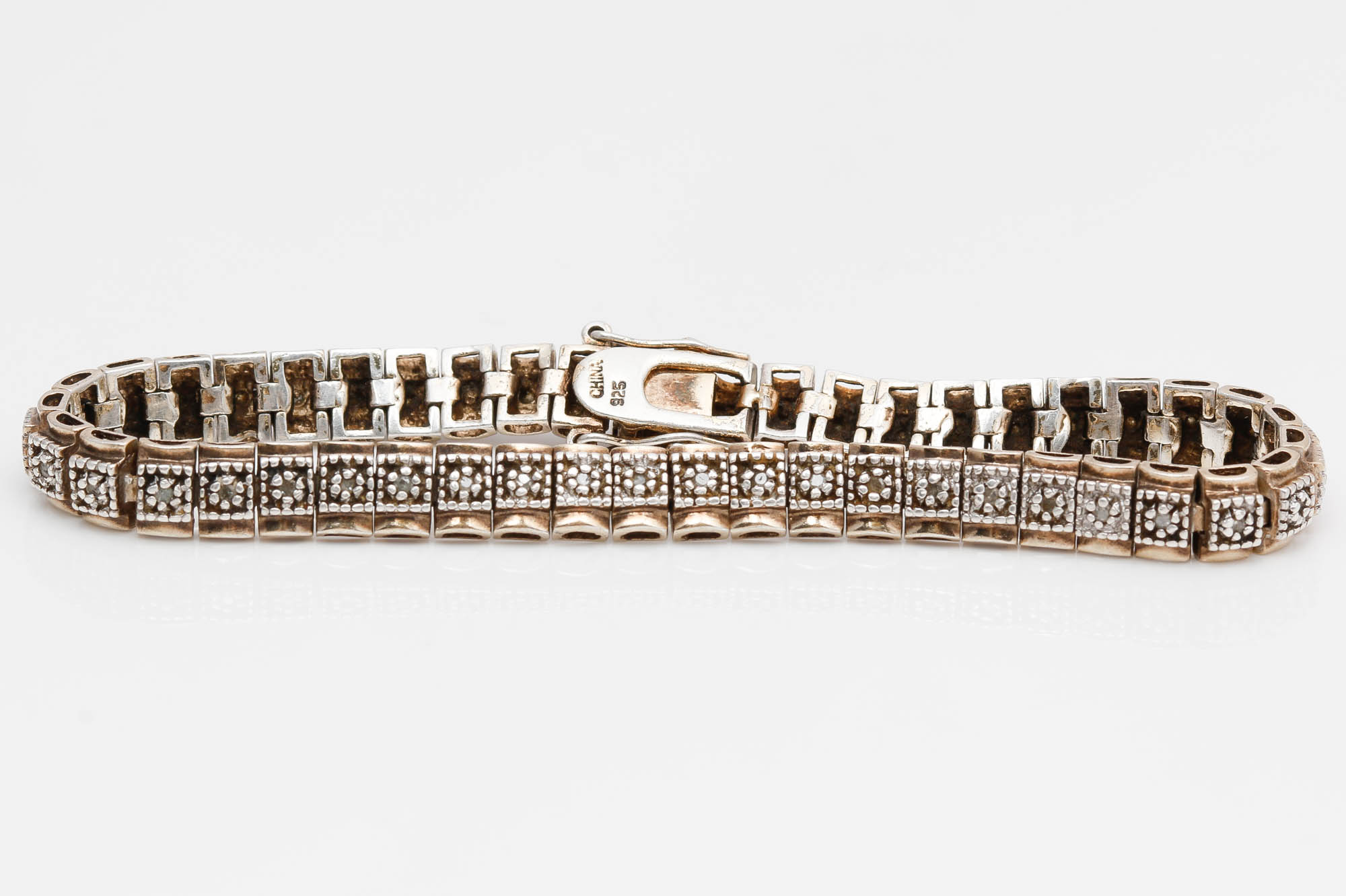 Sterling Silver Diamond Bracelets