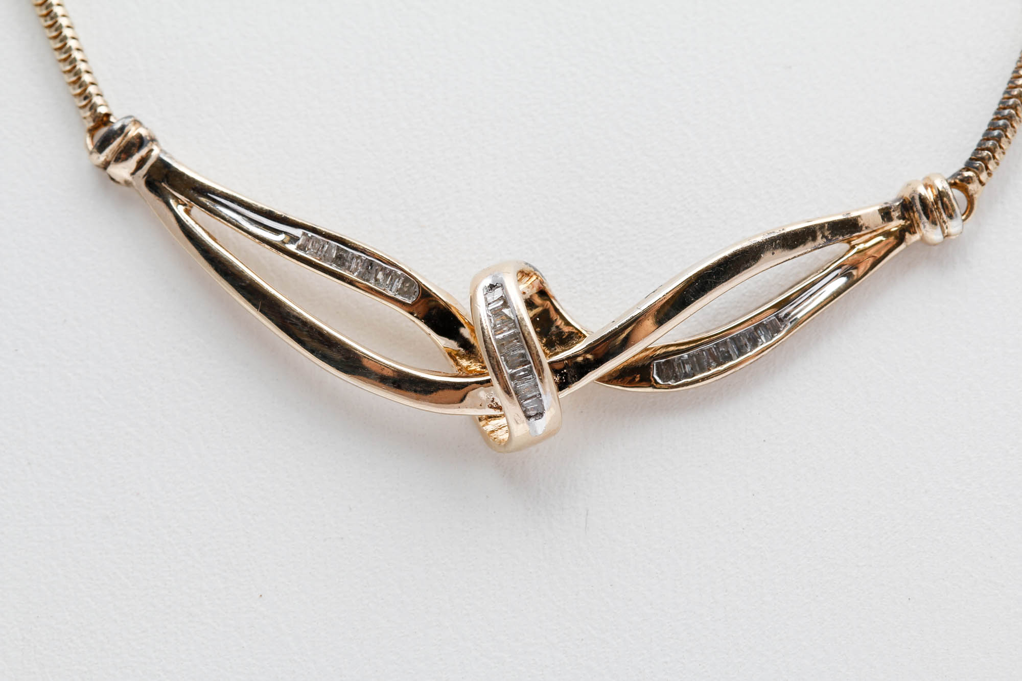 Vermeil Sterling Silver Diamond Necklace