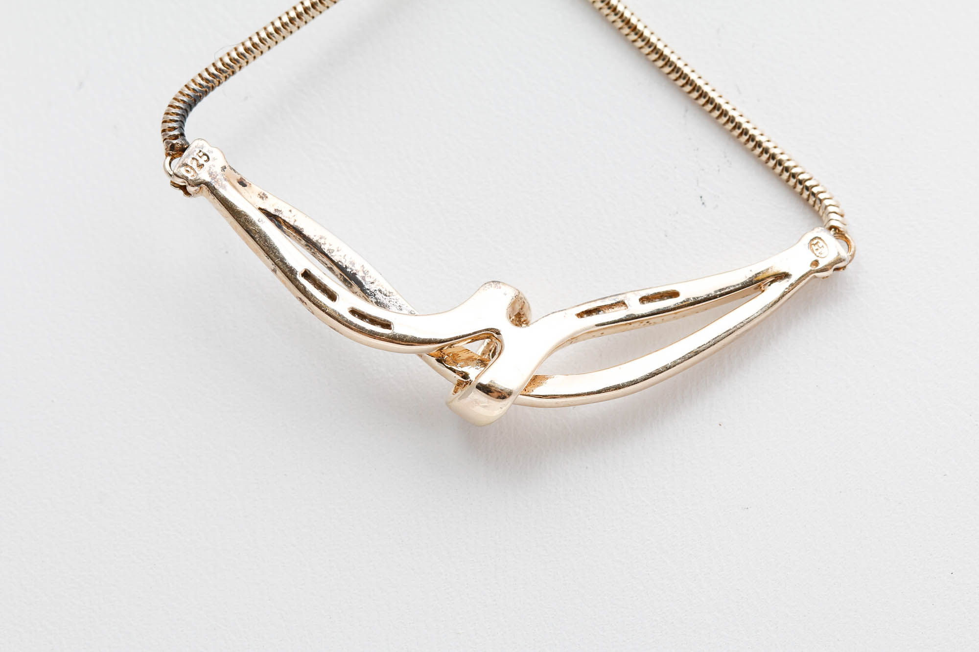 Vermeil Sterling Silver Diamond Necklace
