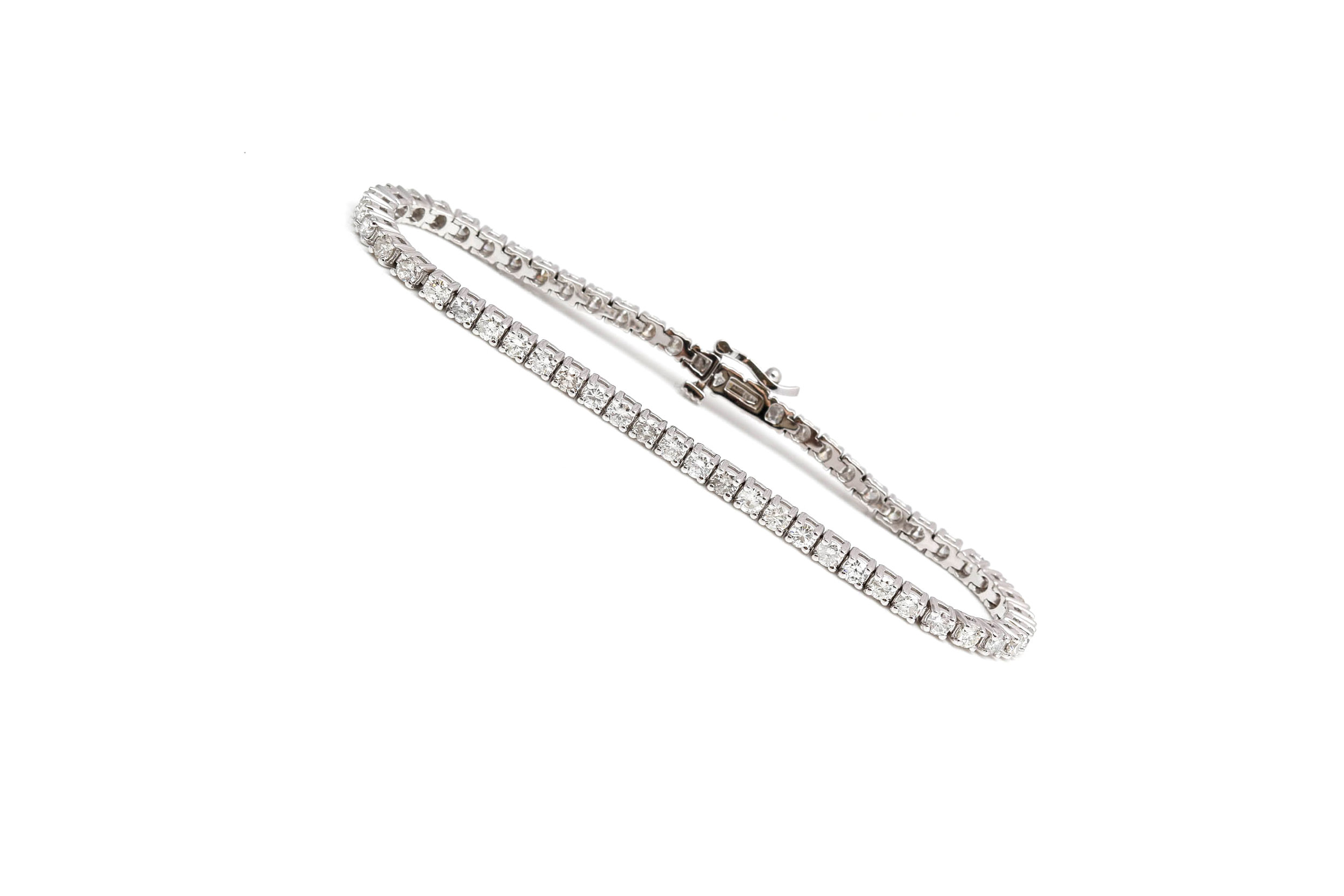 14K White Gold 4.33 CTW Diamond Bracelet