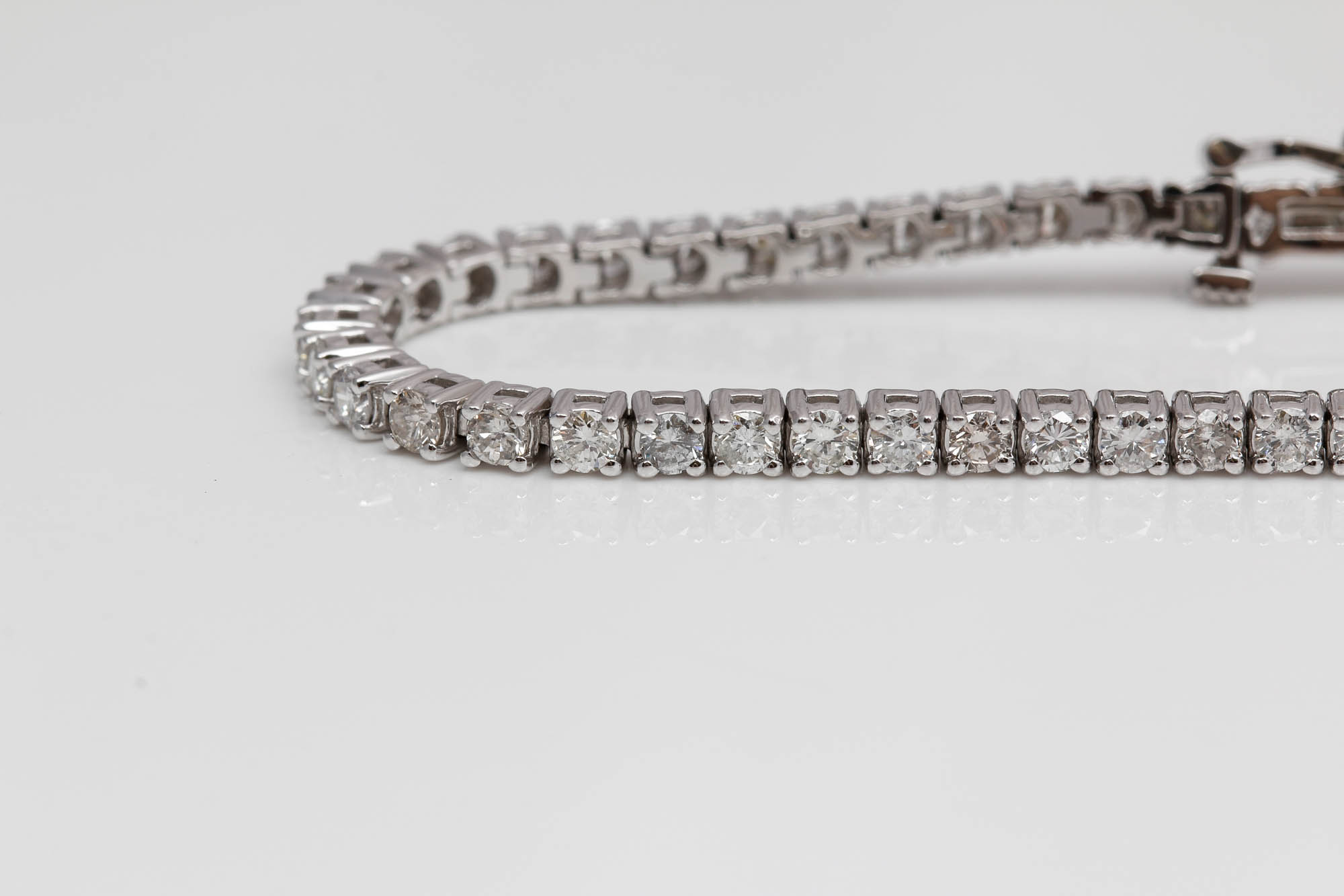 14K White Gold 4.33 CTW Diamond Bracelet