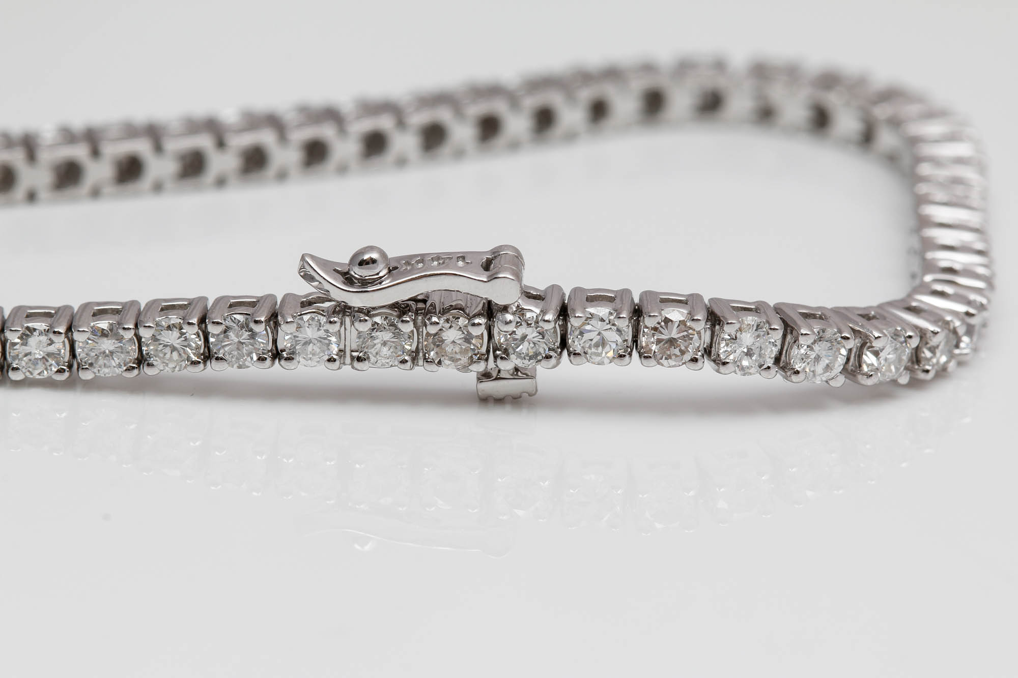 14K White Gold 4.33 CTW Diamond Bracelet