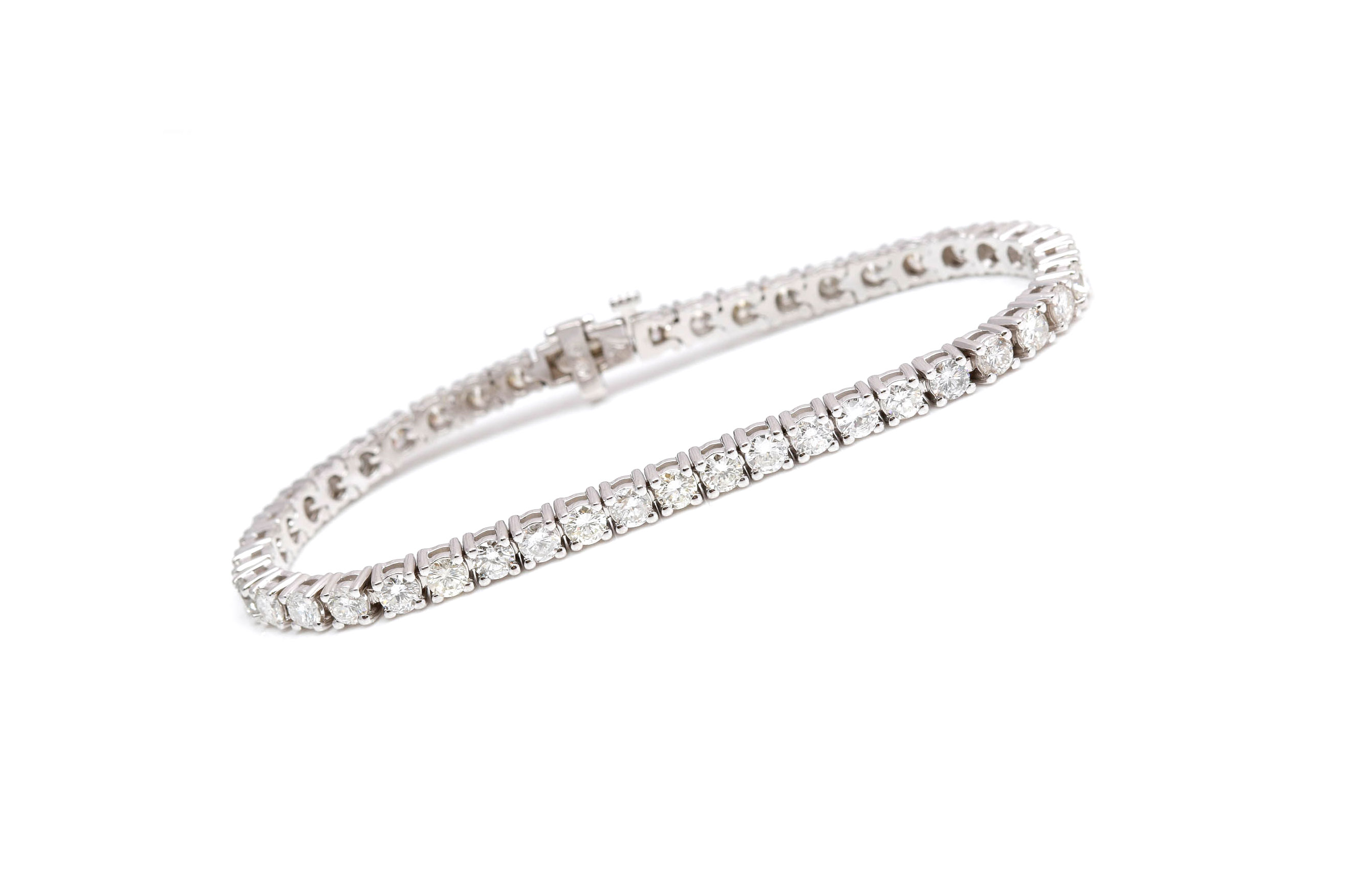 14K White Gold 7.12 CTW Diamond Bracelet