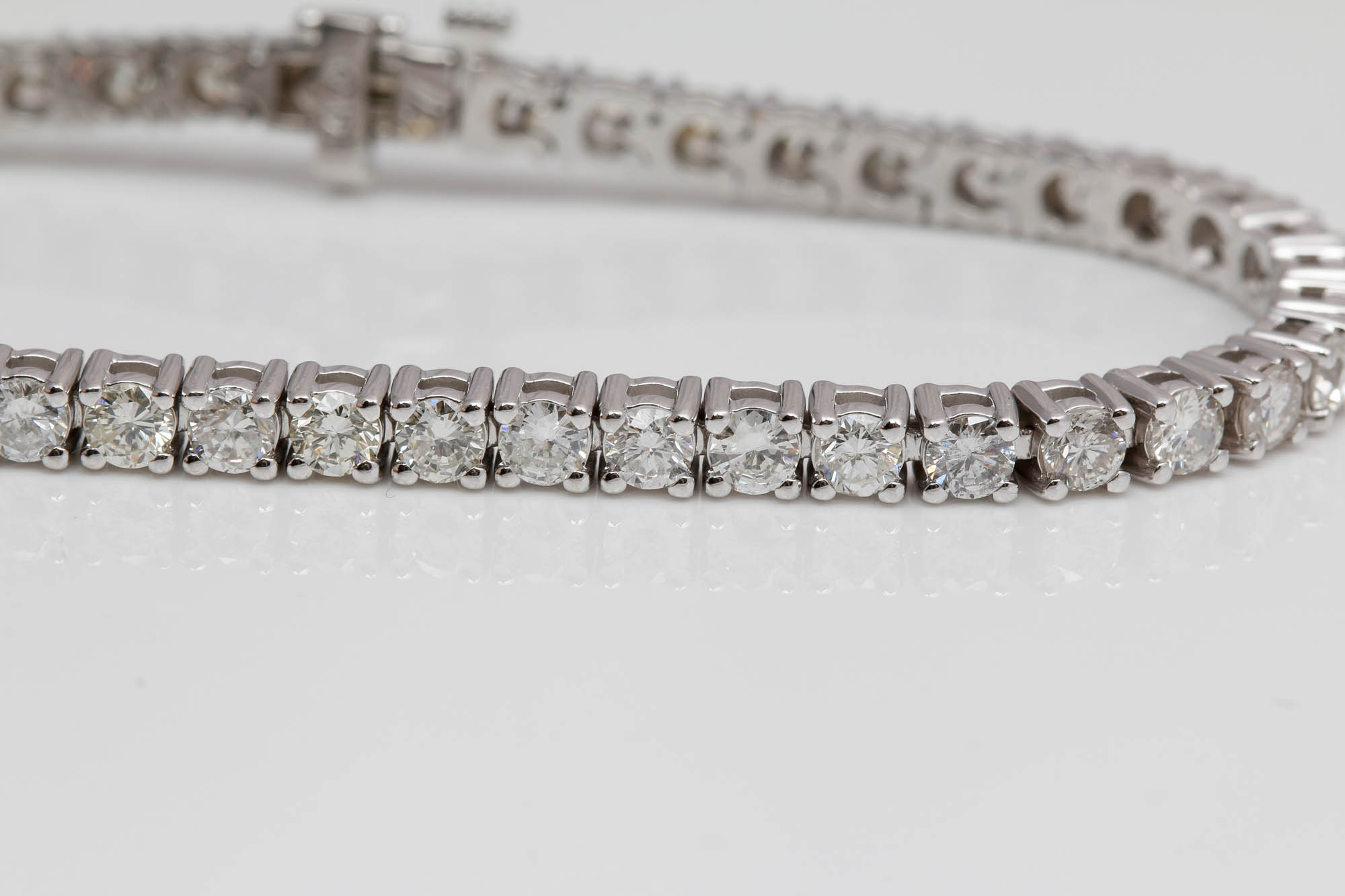 14K White Gold 7.12 CTW Diamond Bracelet