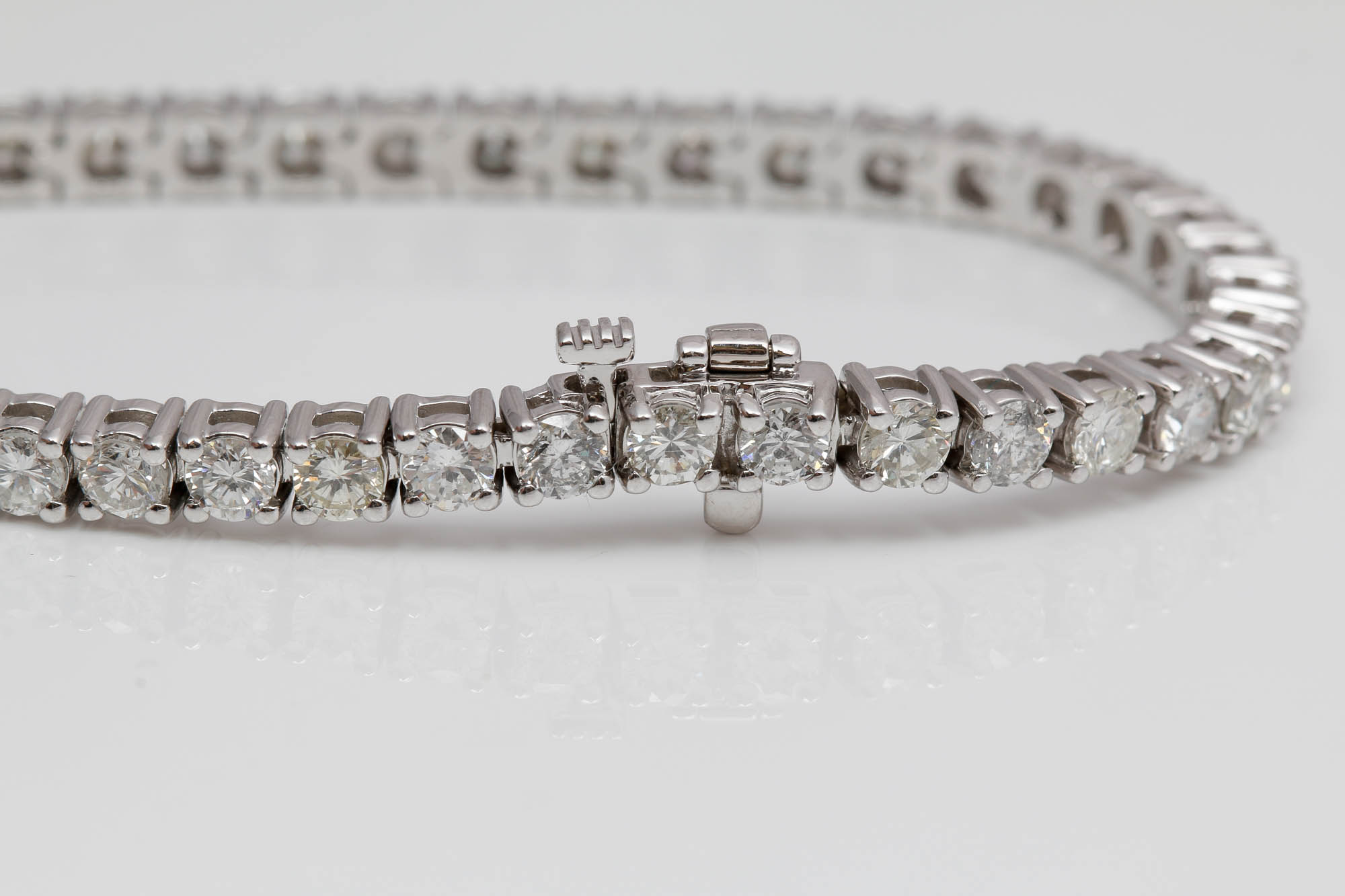 14K White Gold 7.12 CTW Diamond Bracelet