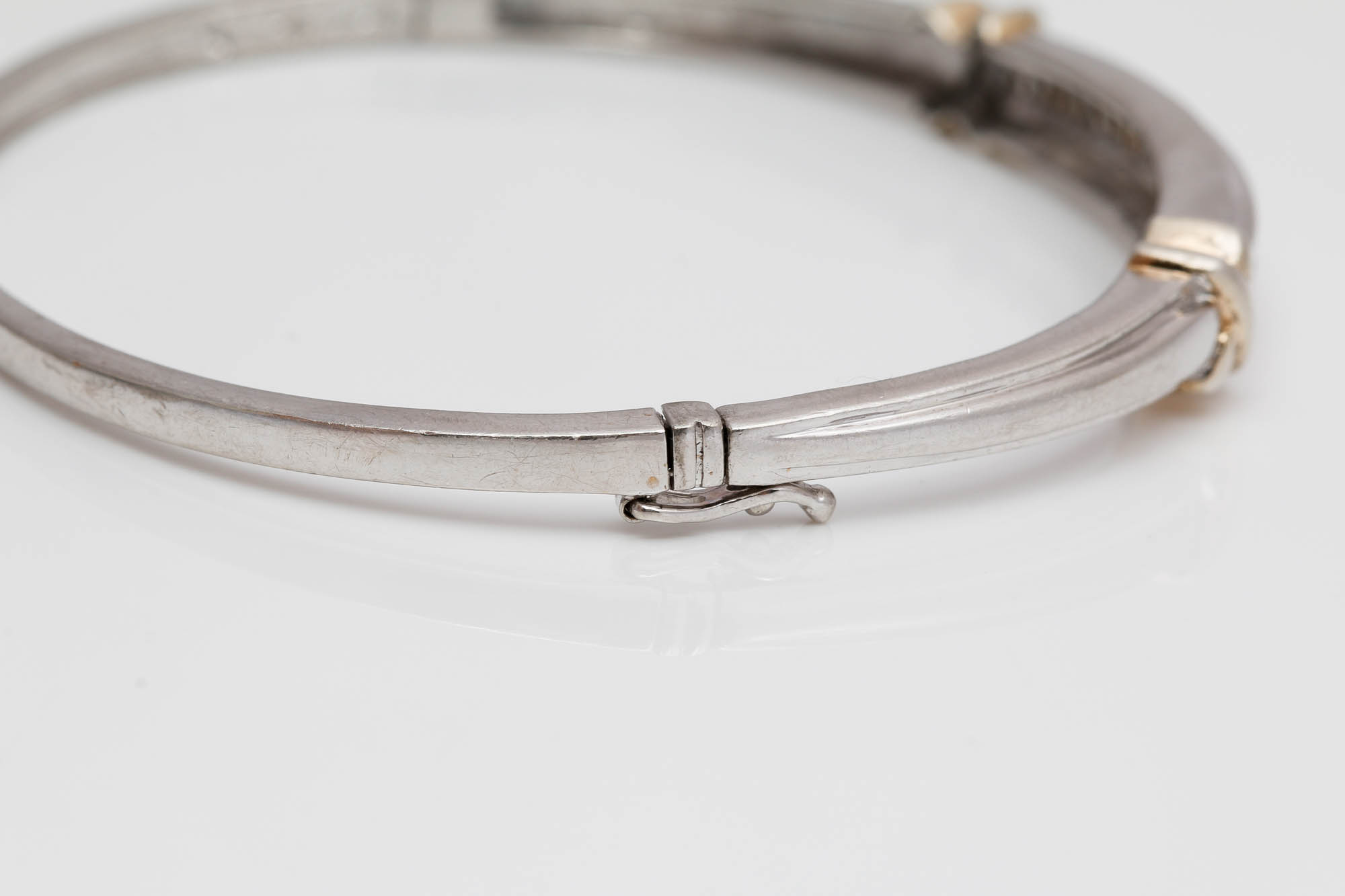 Sterling Silver Vermeil Accented Diamond Rings and Bracelet