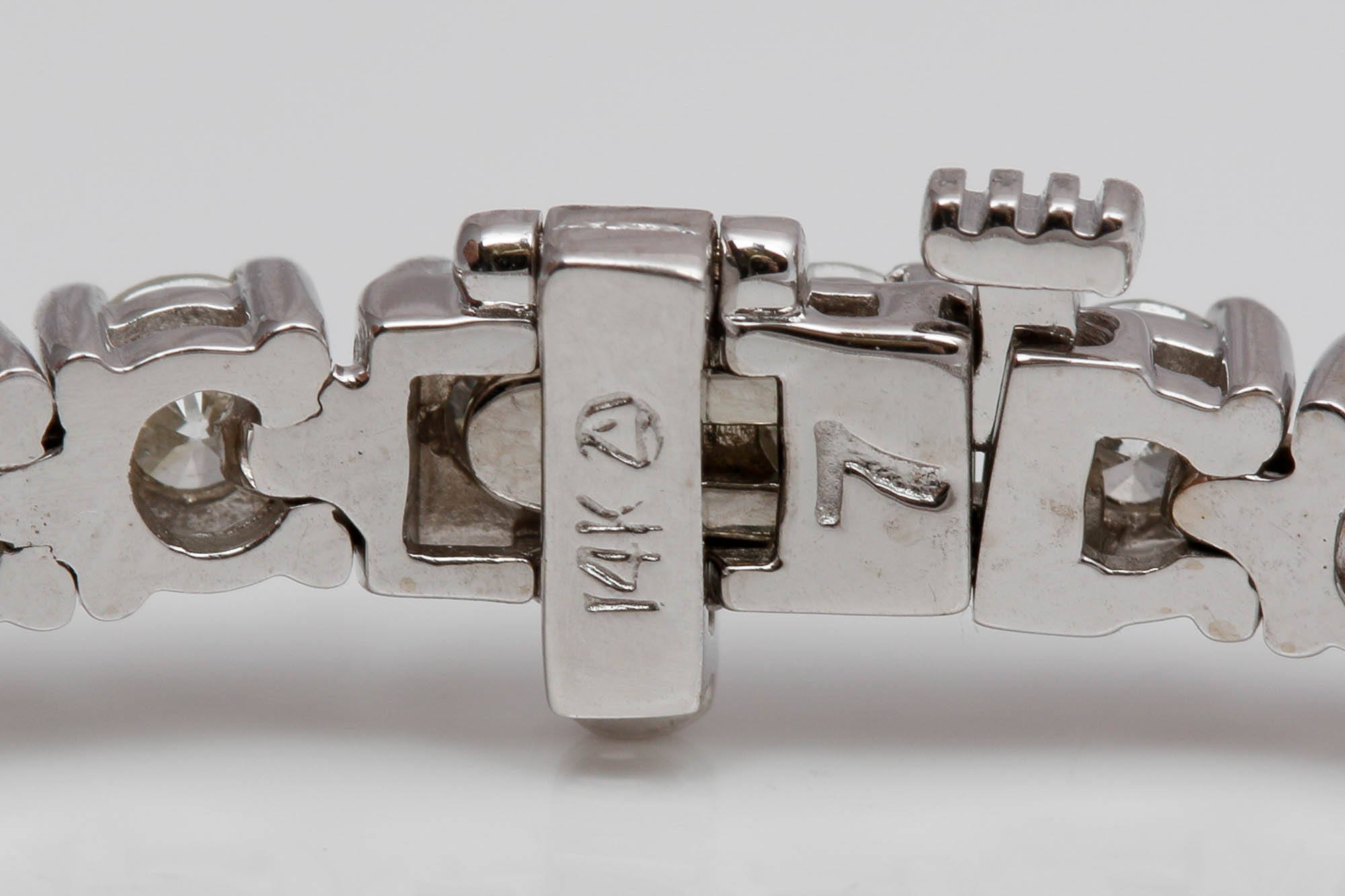 14K White Gold 7.12 CTW Diamond Bracelet