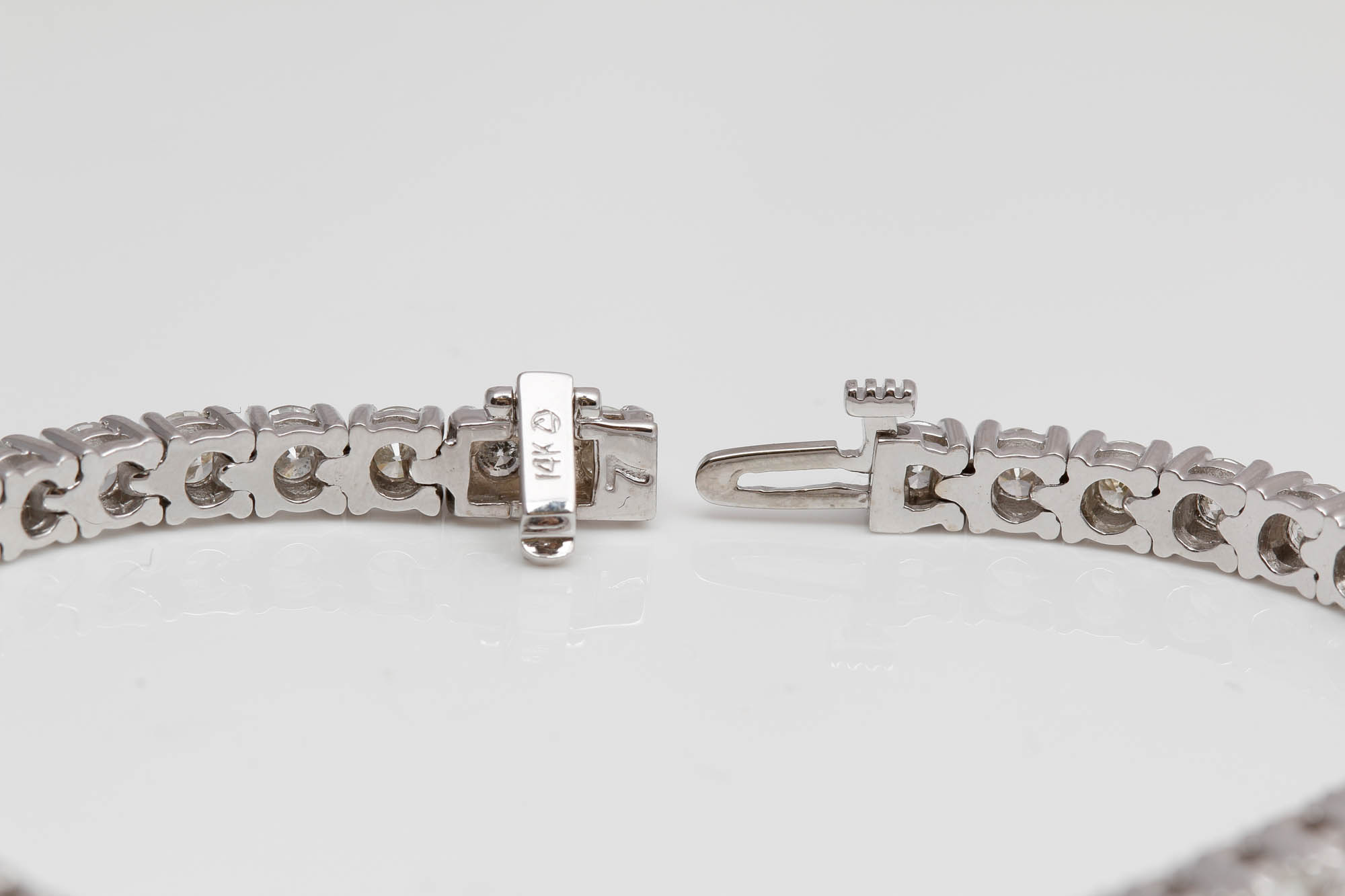 14K White Gold 7.12 CTW Diamond Bracelet