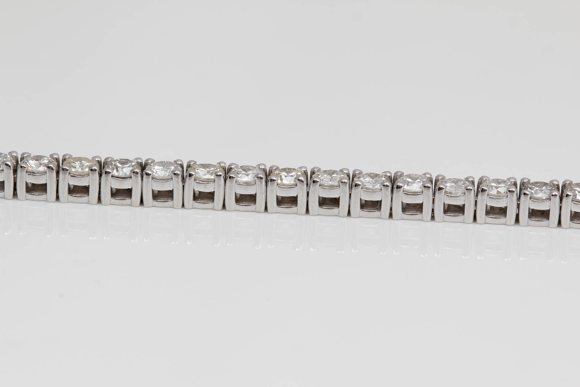 14K White Gold 7.12 CTW Diamond Bracelet