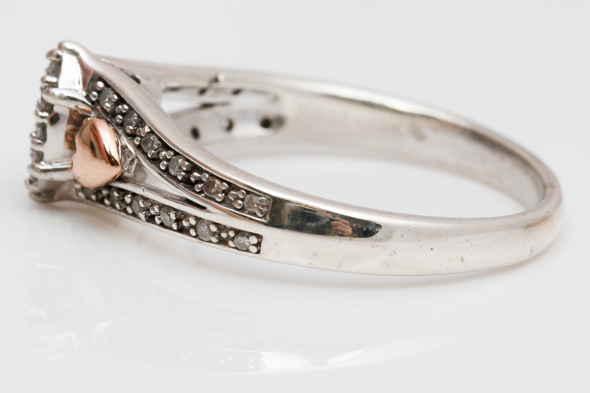 Sterling Silver Vermeil Accented Diamond Rings and Bracelet