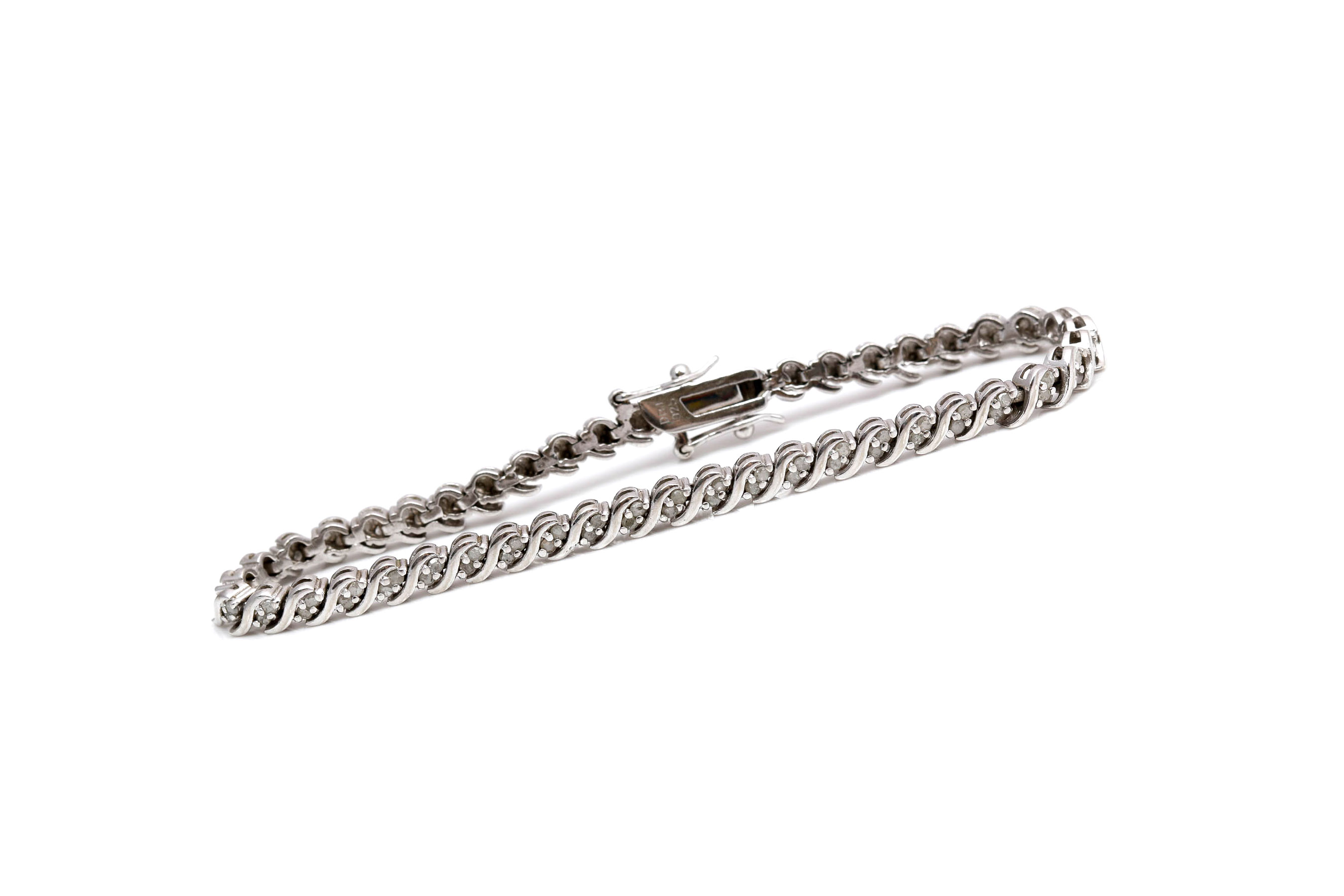 Sterling Silver 1.00 CTW Diamond Bracelet