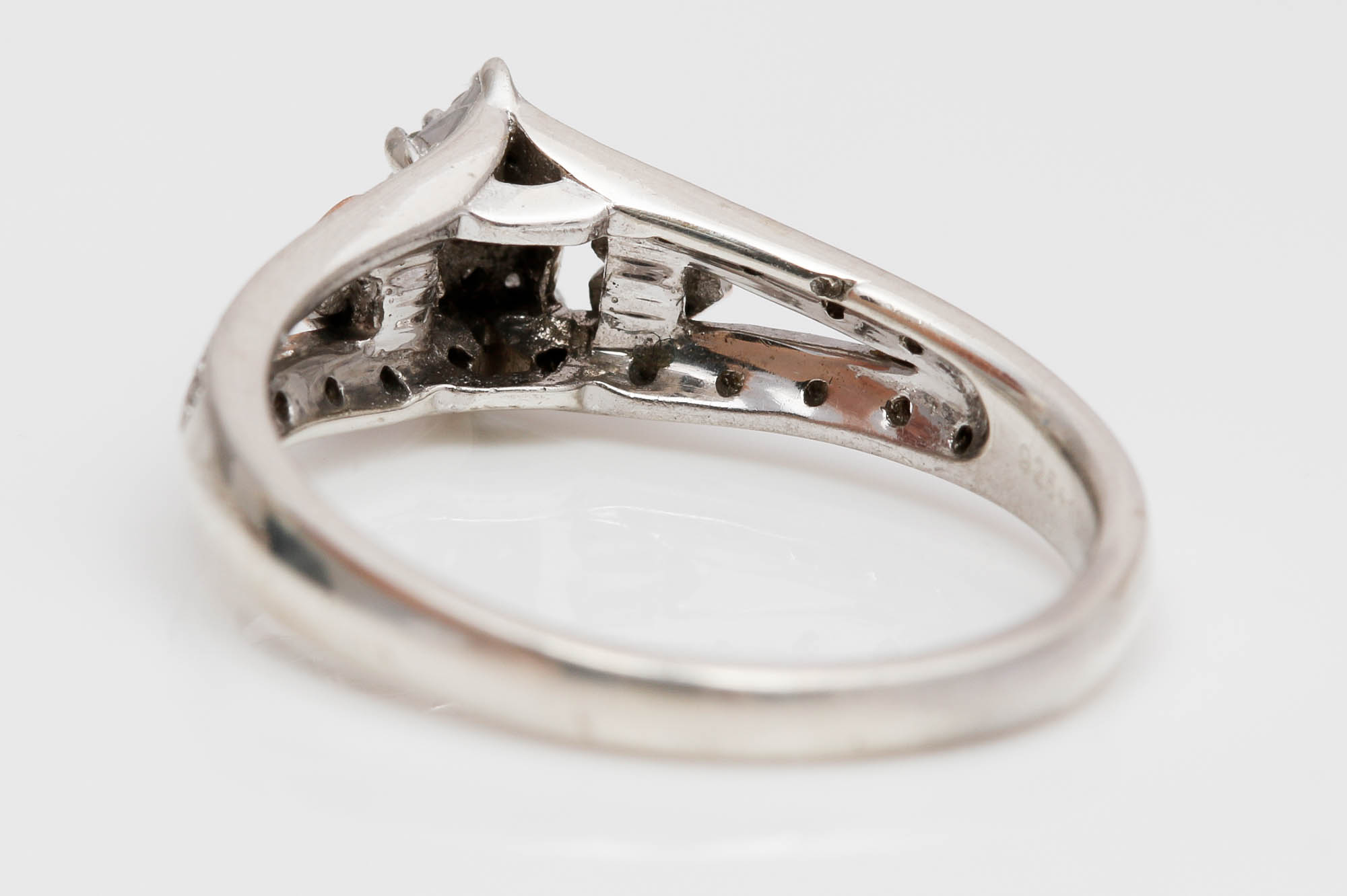 Sterling Silver Vermeil Accented Diamond Rings and Bracelet