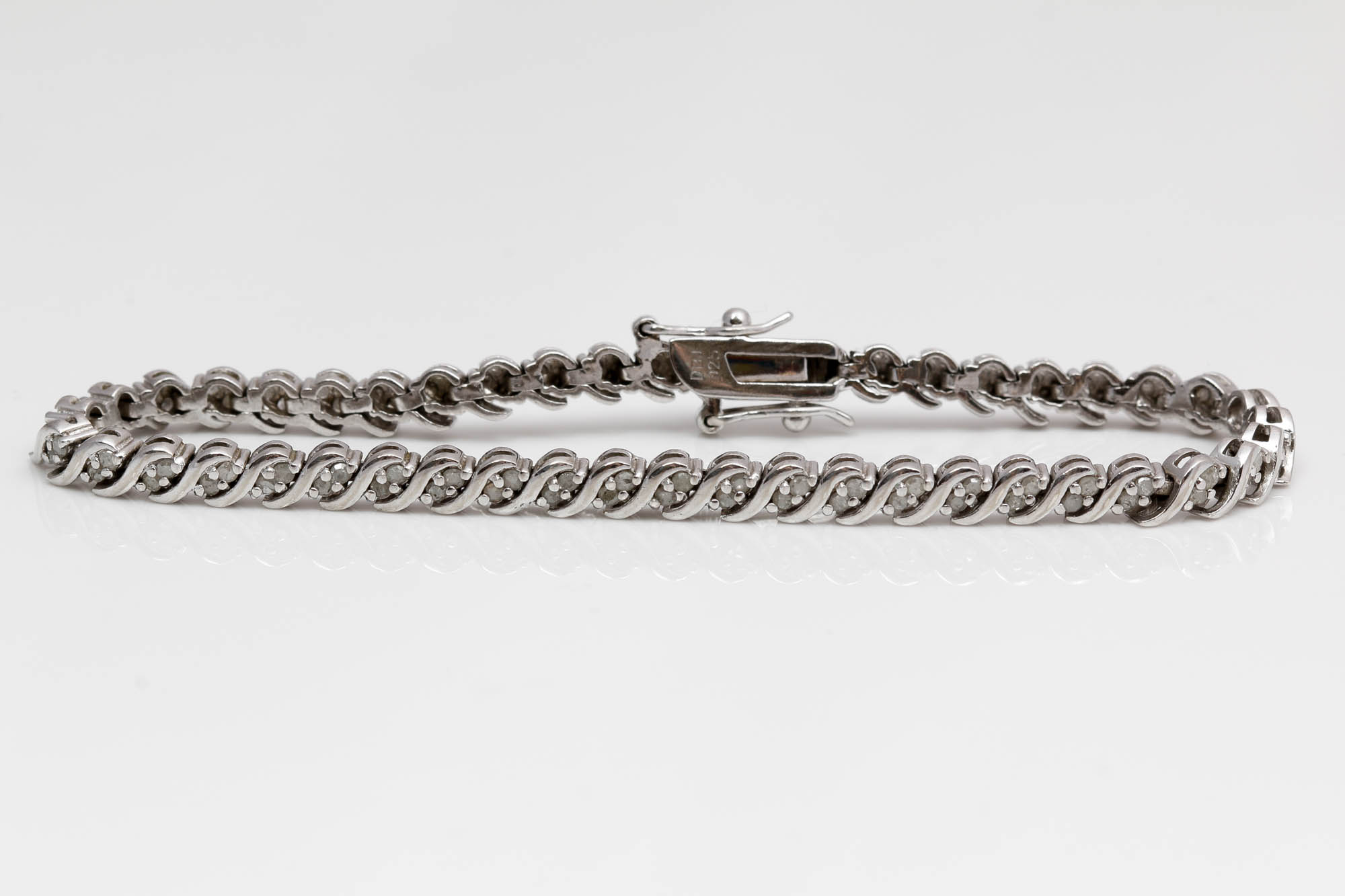 Sterling Silver 1.00 CTW Diamond Bracelet