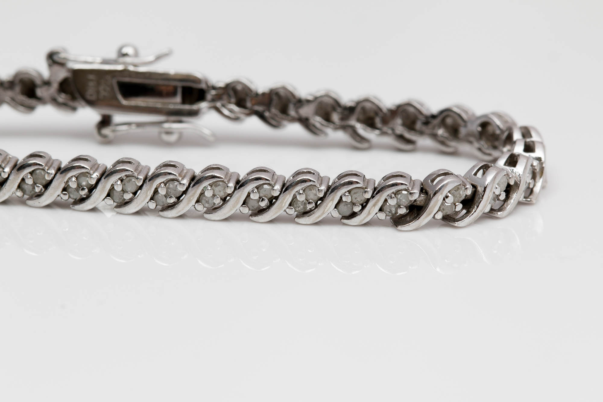 Sterling Silver 1.00 CTW Diamond Bracelet