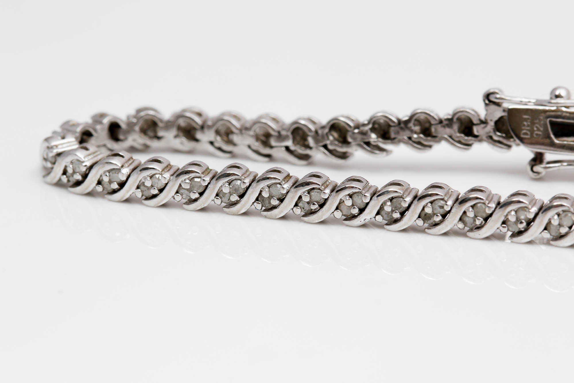 Sterling Silver 1.00 CTW Diamond Bracelet