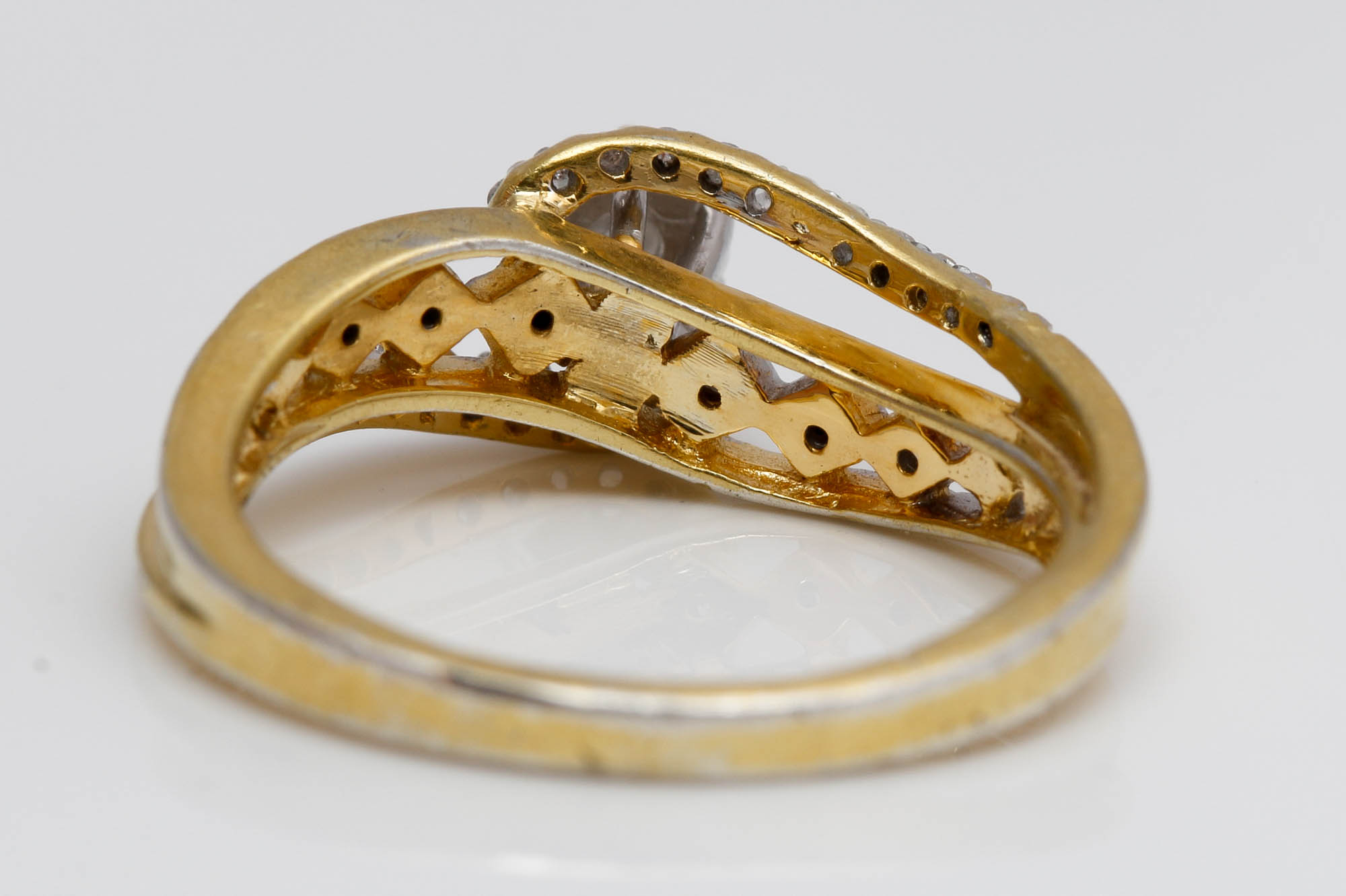 Sterling Silver Vermeil Accented Diamond Rings and Bracelet