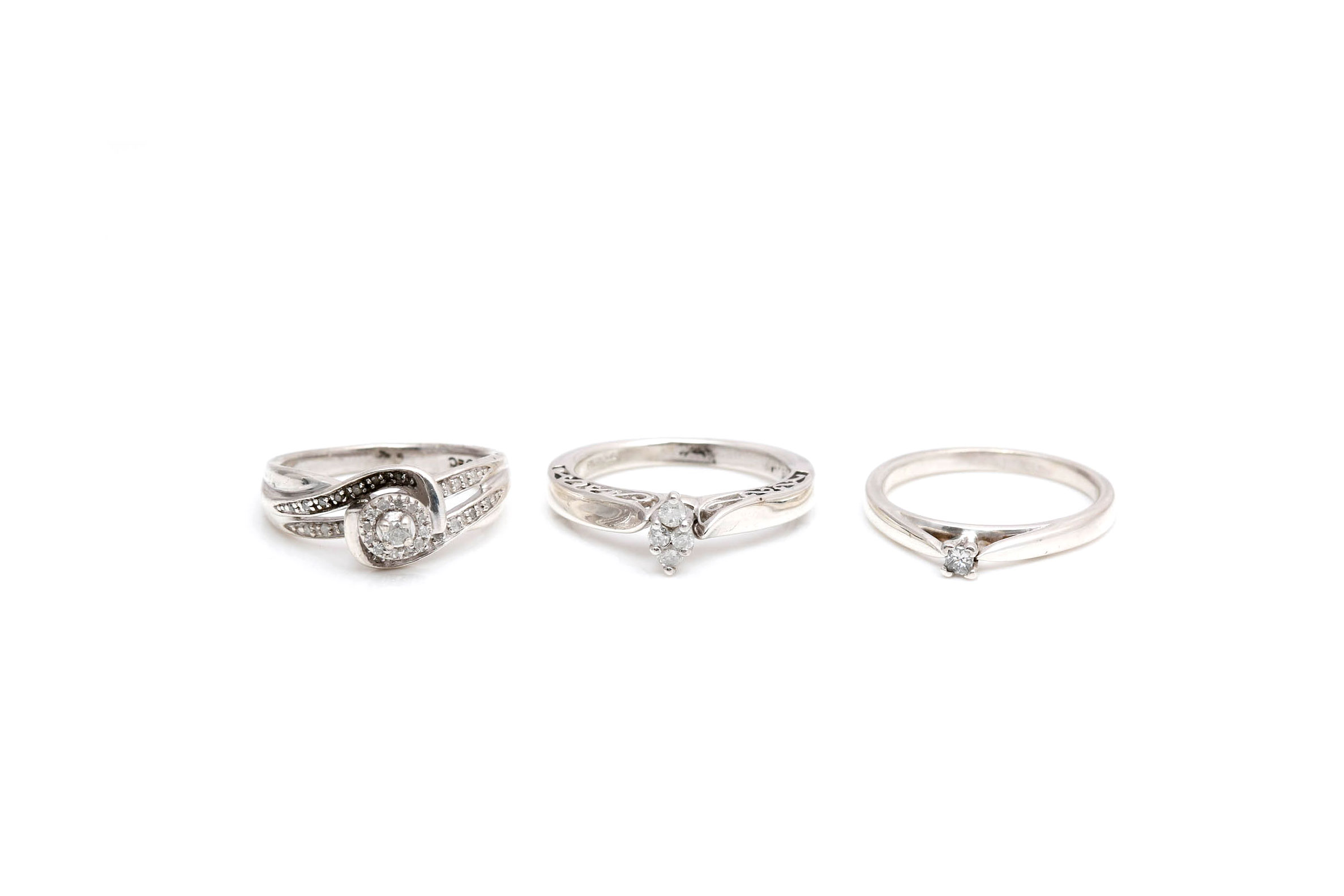 Sterling Silver Diamond Rings
