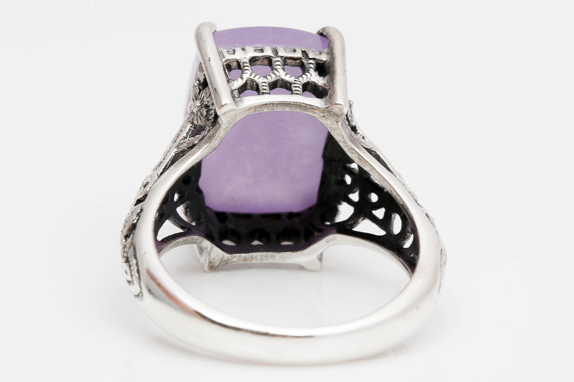 Sterling Silver Lavender Jadeite Ring