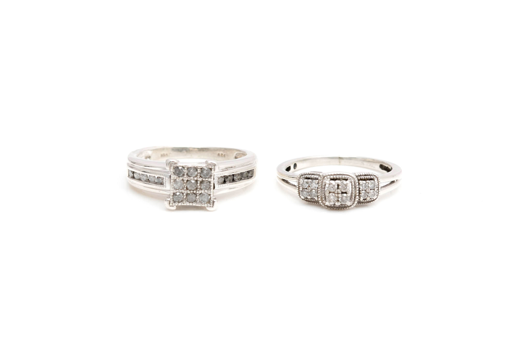Sterling Silver Diamond Rings