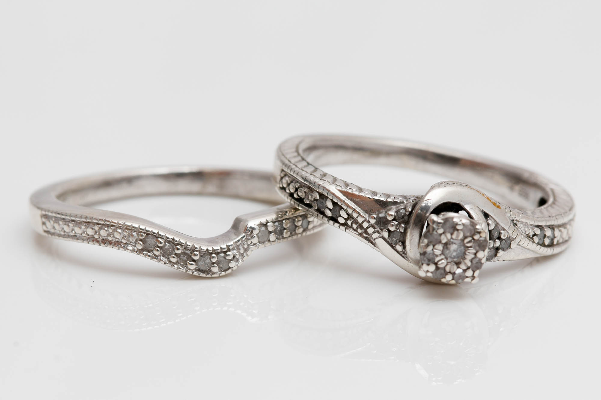 Sterling Silver Diamond Rings