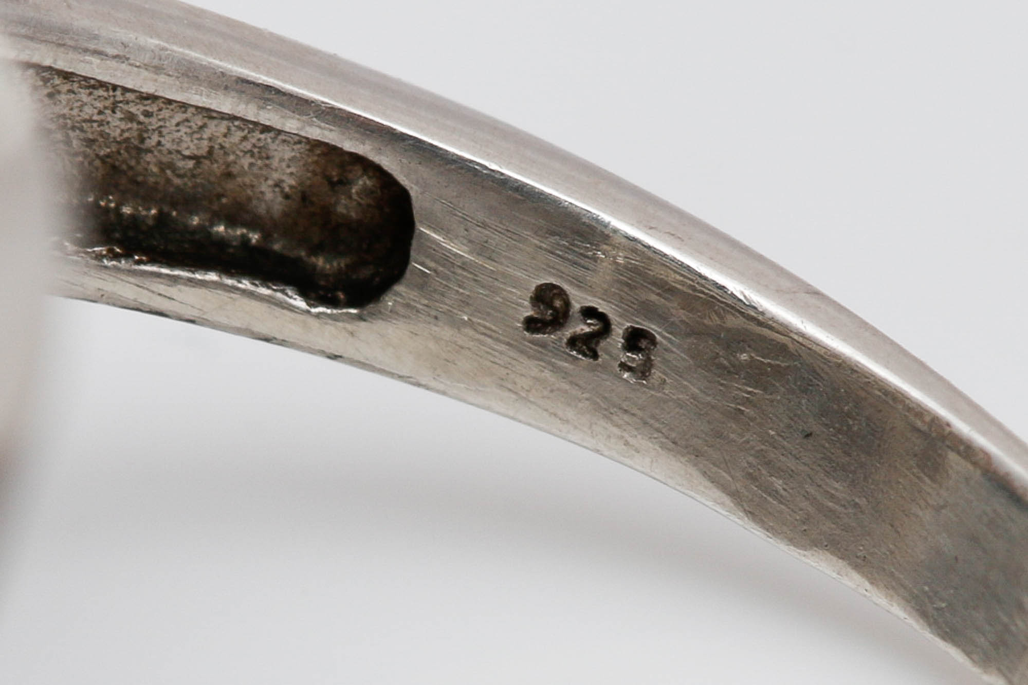 Sterling Silver Black and White Diamond Ring