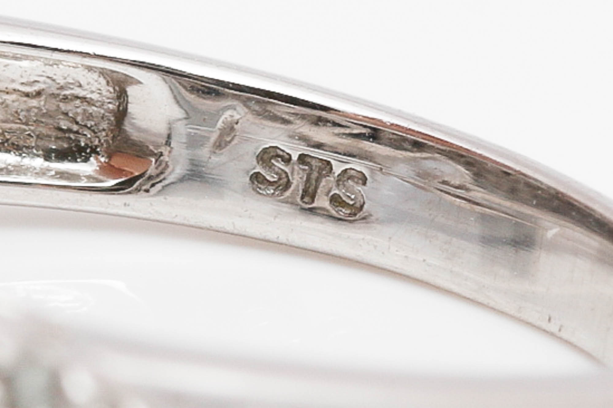 Sterling Silver Black and White Diamond Ring