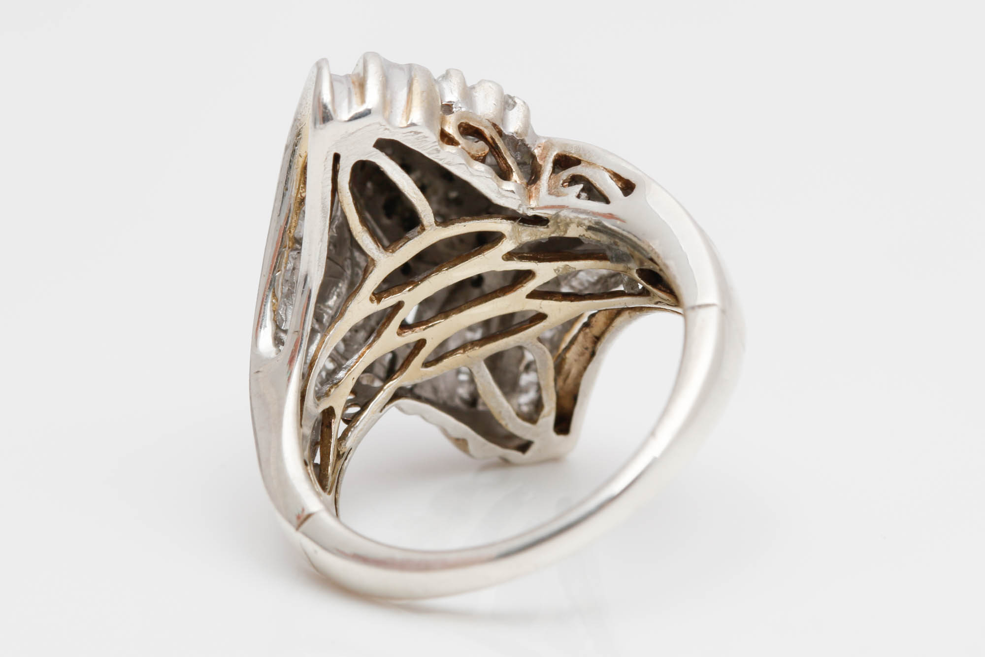 Sterling Silver Vermeil Diamond Ring