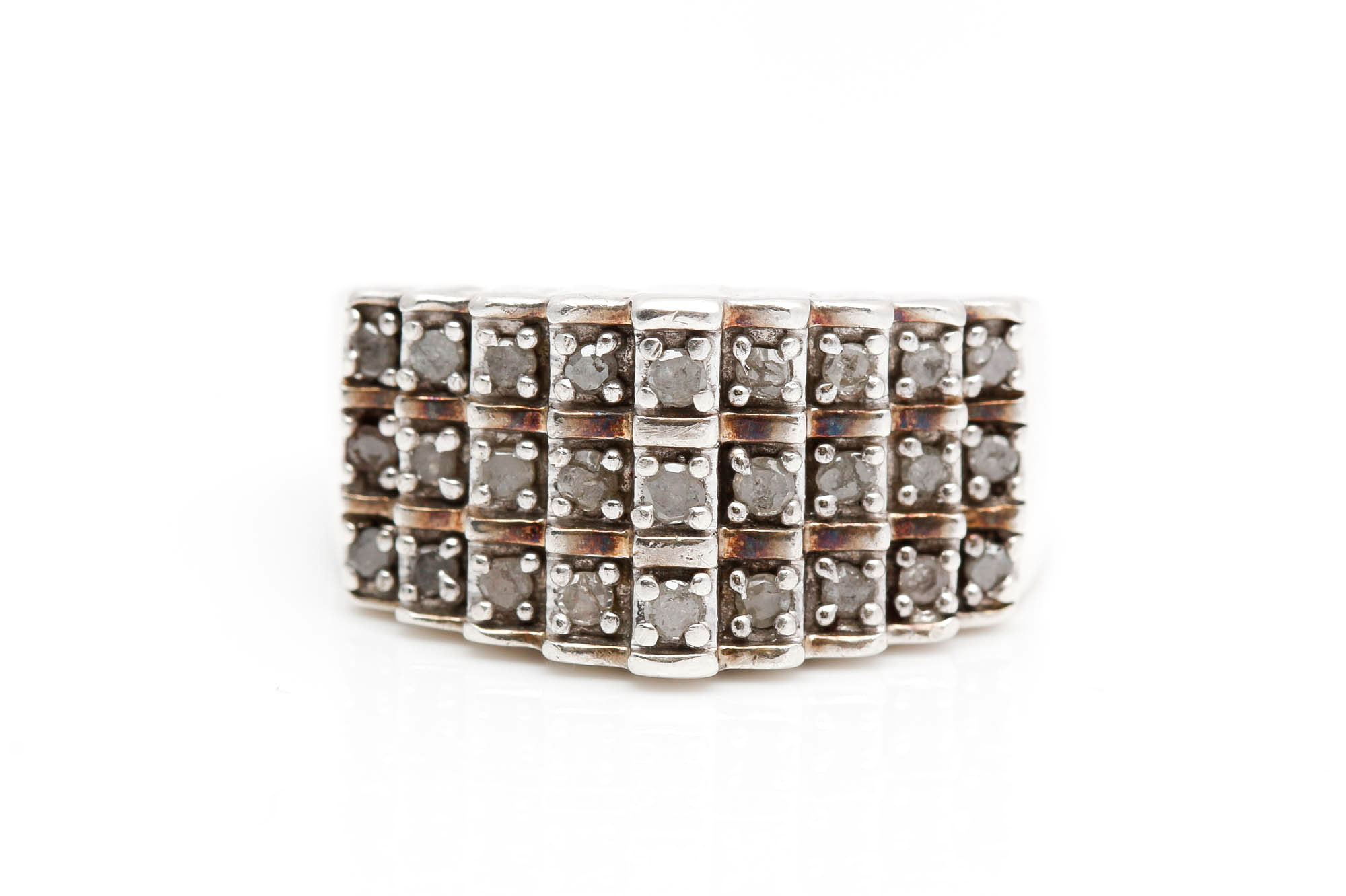 Sterling Silver 0.50 CTW Diamond Ring