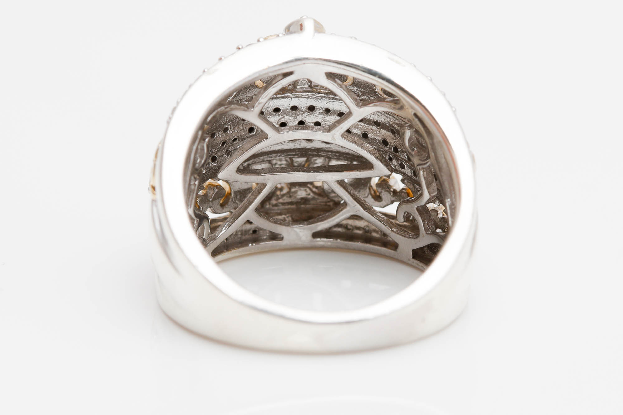 Sterling Silver Vermeil Accented 0.65 CTW Diamond Ring