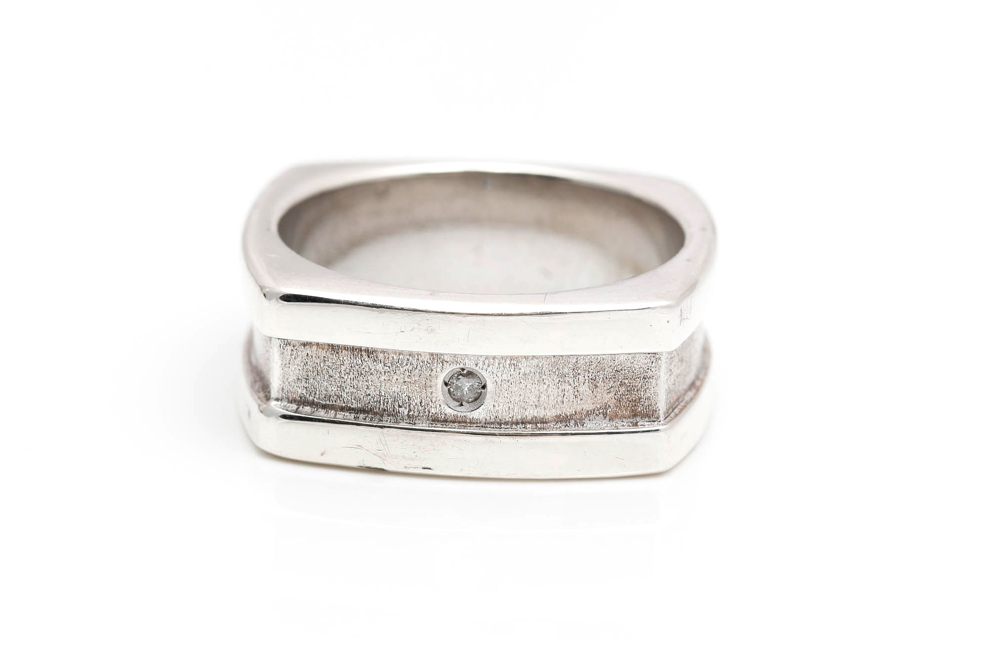 Sterling Silver Diamond Band