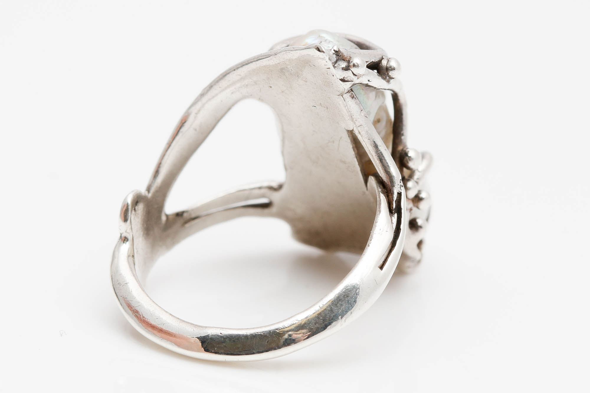 Silver Baroque Freshwater Pearl Ring