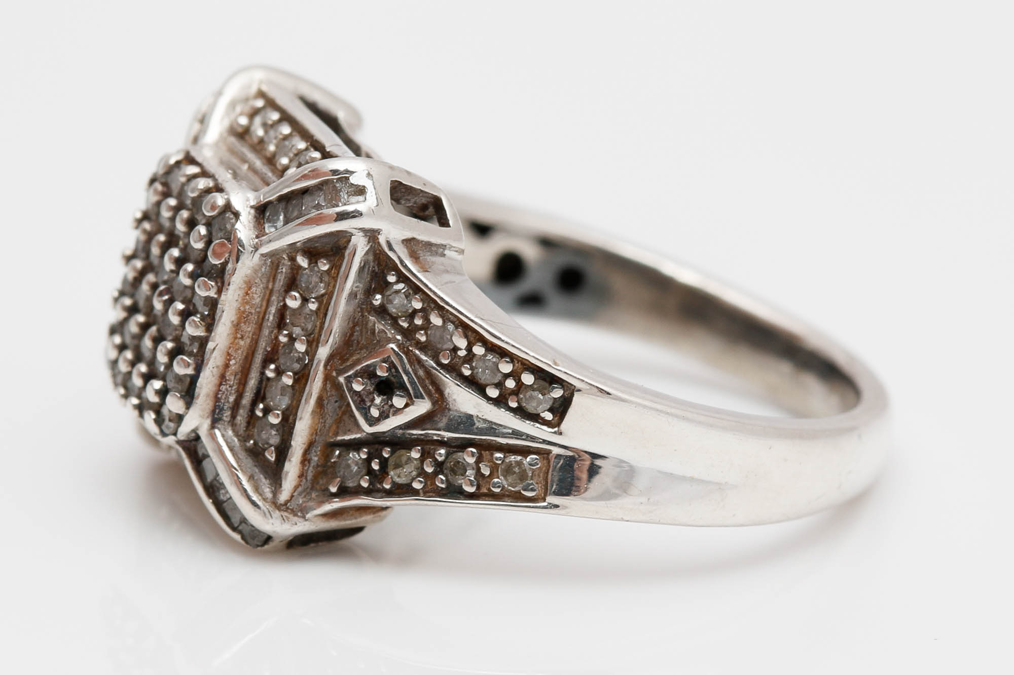 Sterling Silver Diamond Ring