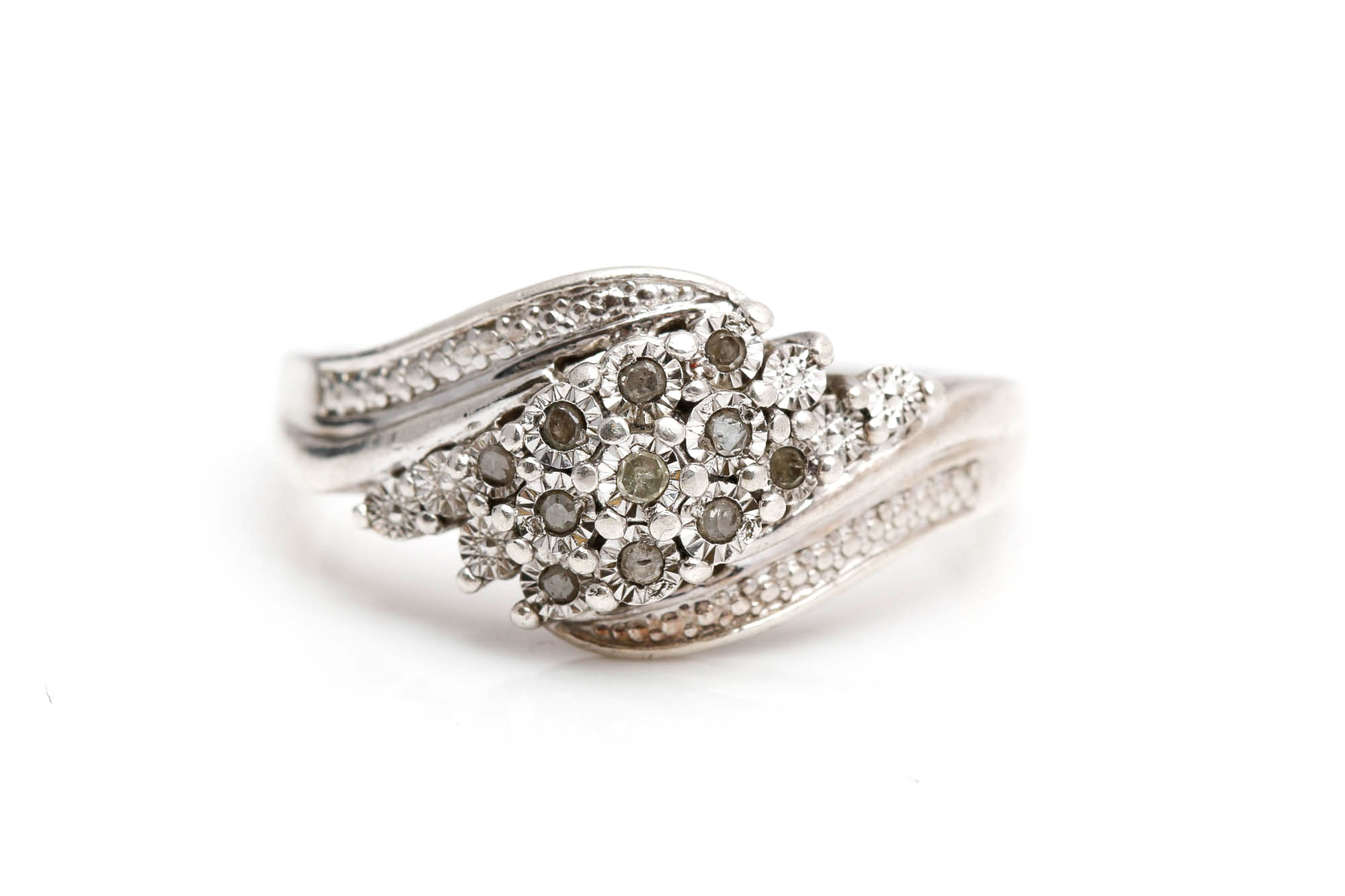 Sterling Silver Diamond Ring