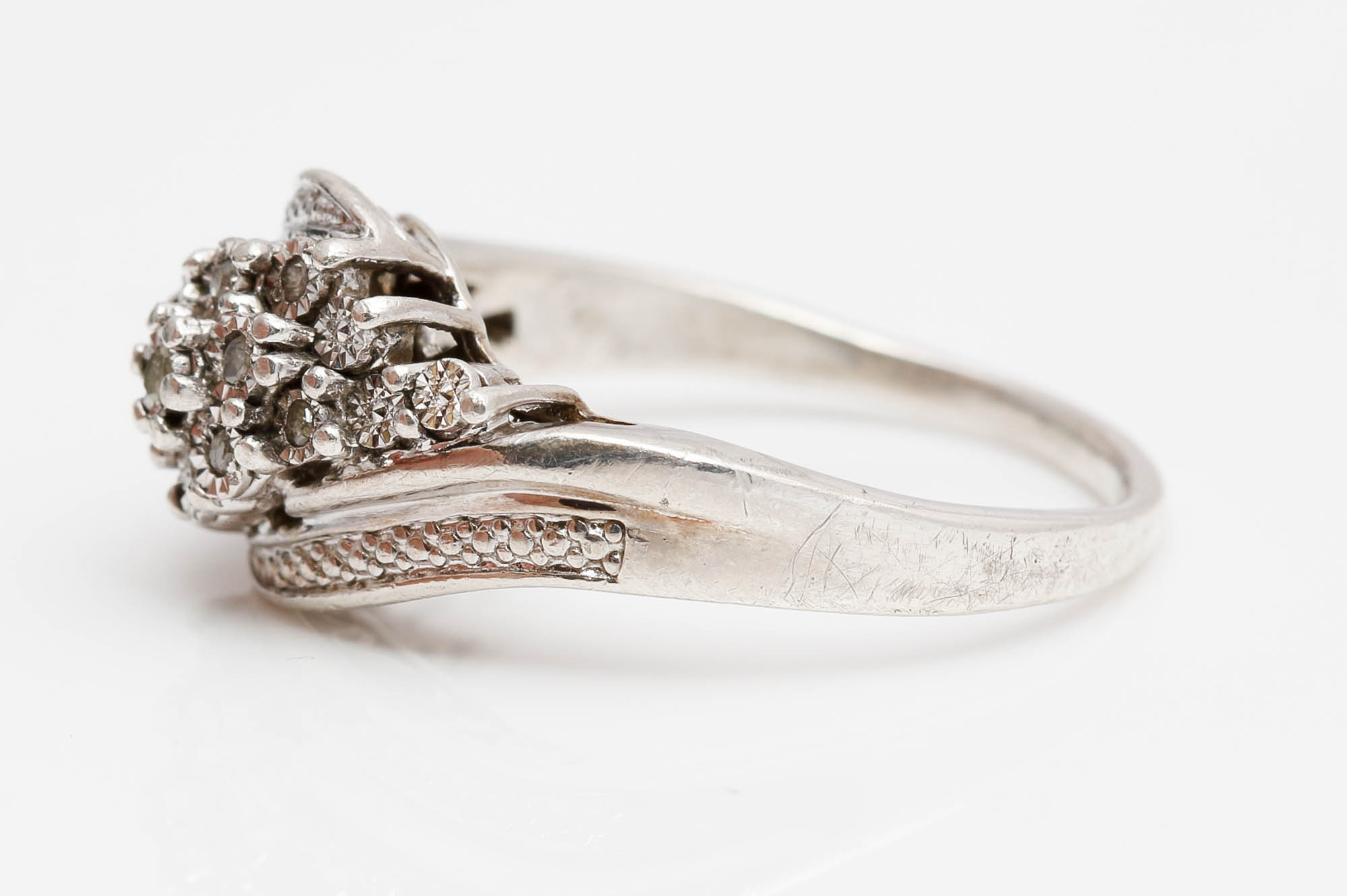Sterling Silver Diamond Ring