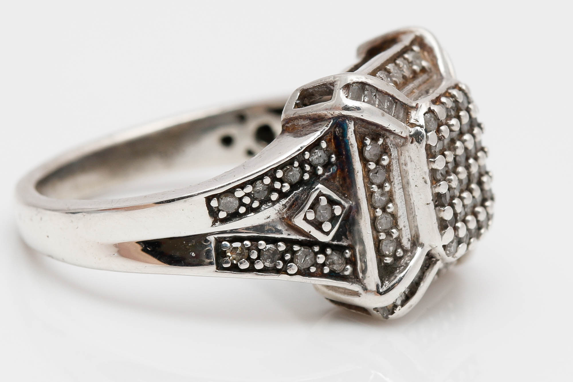 Sterling Silver Diamond Ring