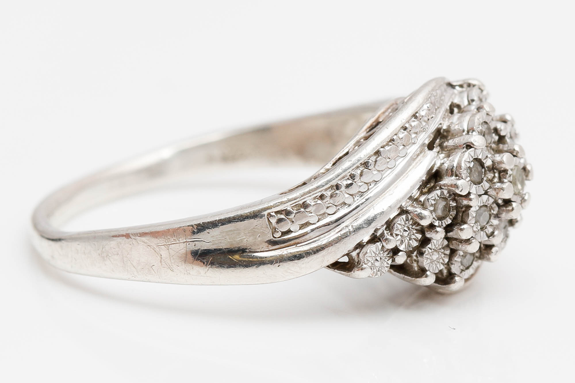 Sterling Silver Diamond Ring