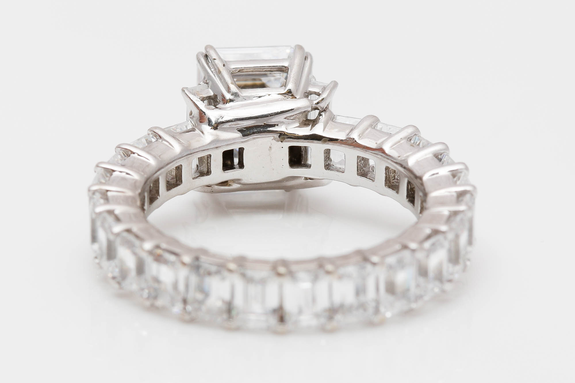 14K White Gold Cubic Zirconia Engagement Ring