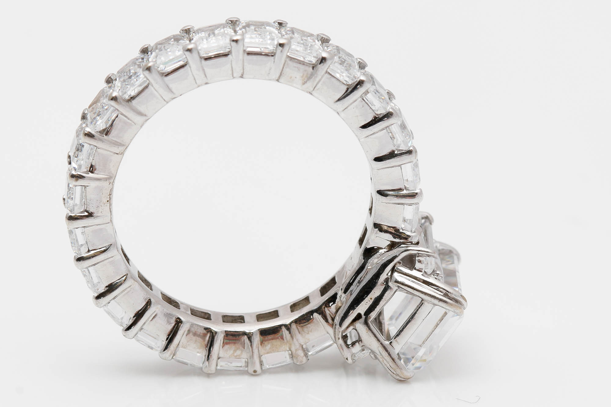 14K White Gold Cubic Zirconia Engagement Ring