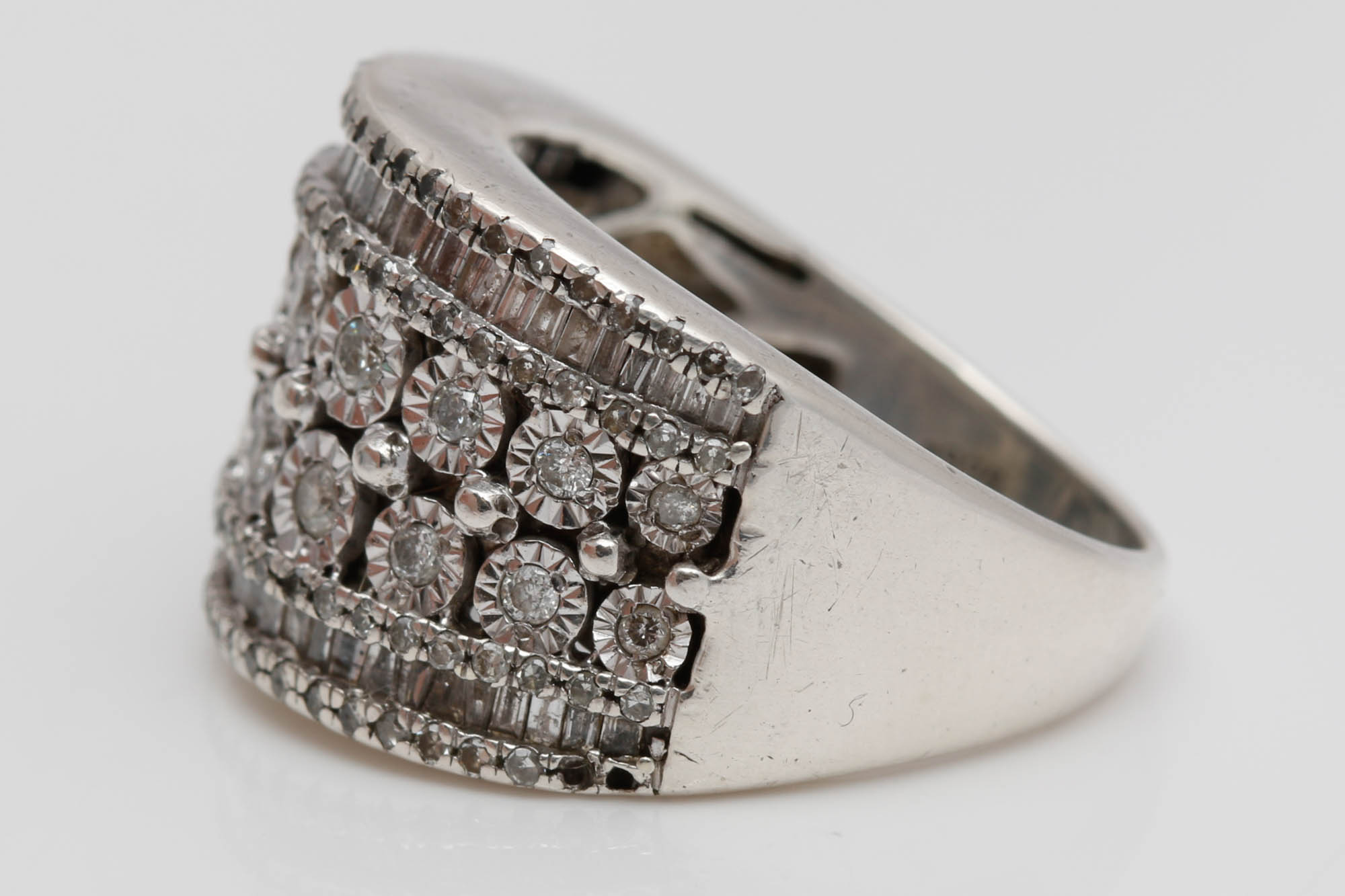 Sterling Silver 1.00 CTW Diamond Ring