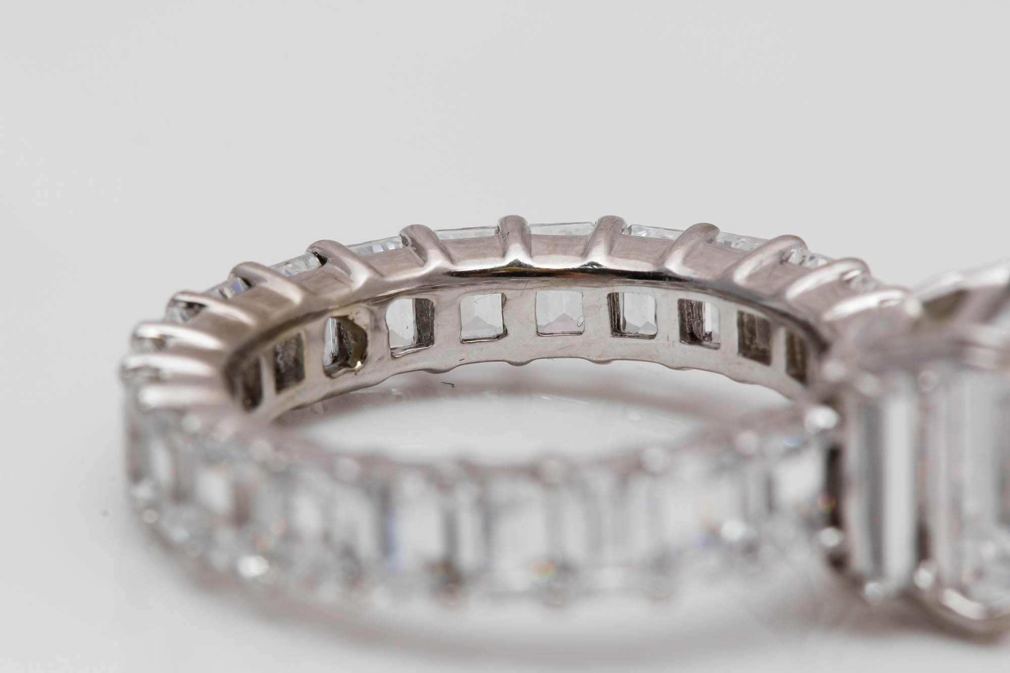 14K White Gold Cubic Zirconia Engagement Ring