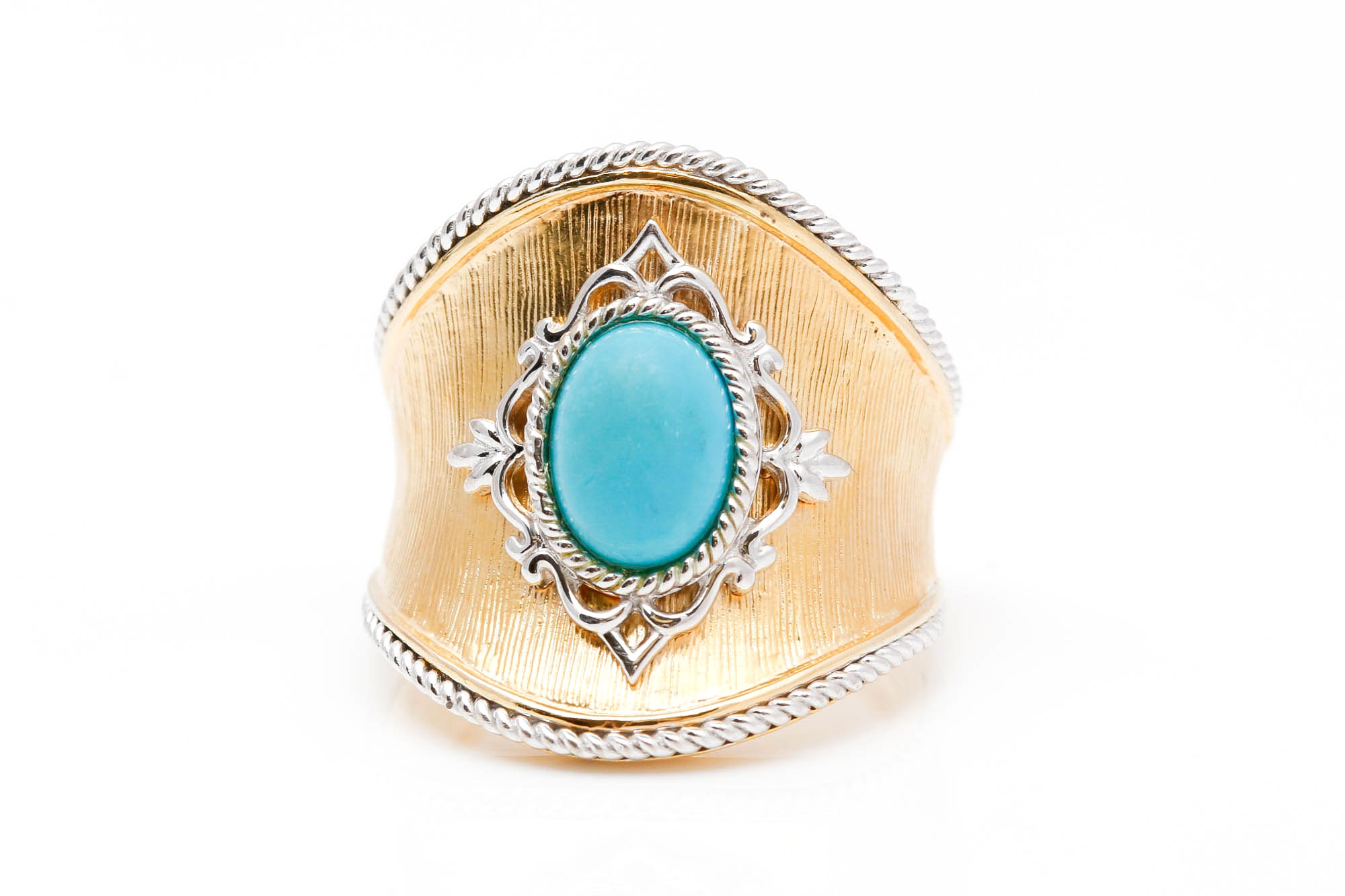 14K Yellow Gold Turquoise Ring