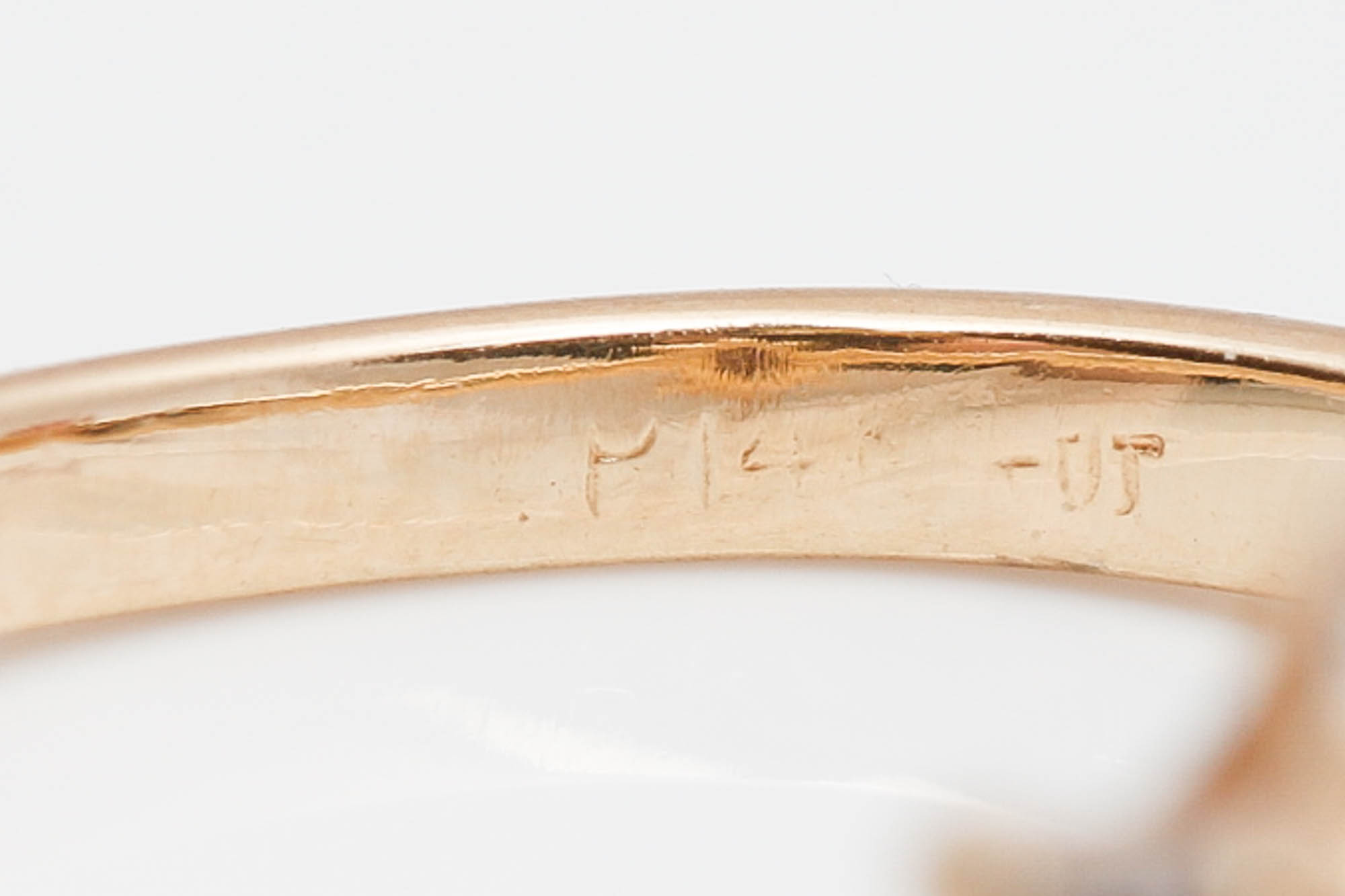 14K Yellow Gold Amethyst and Diamond Ring